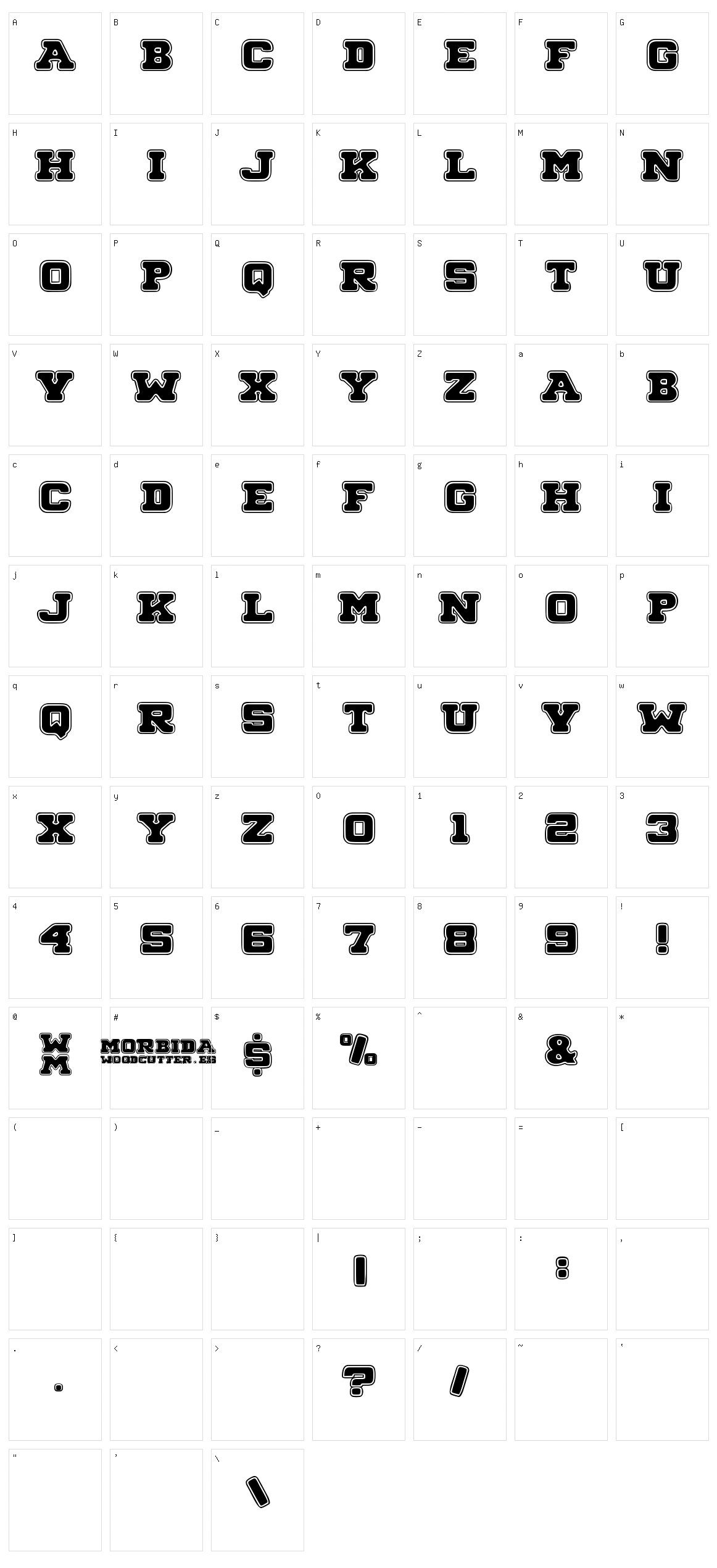 Morbida Character Set