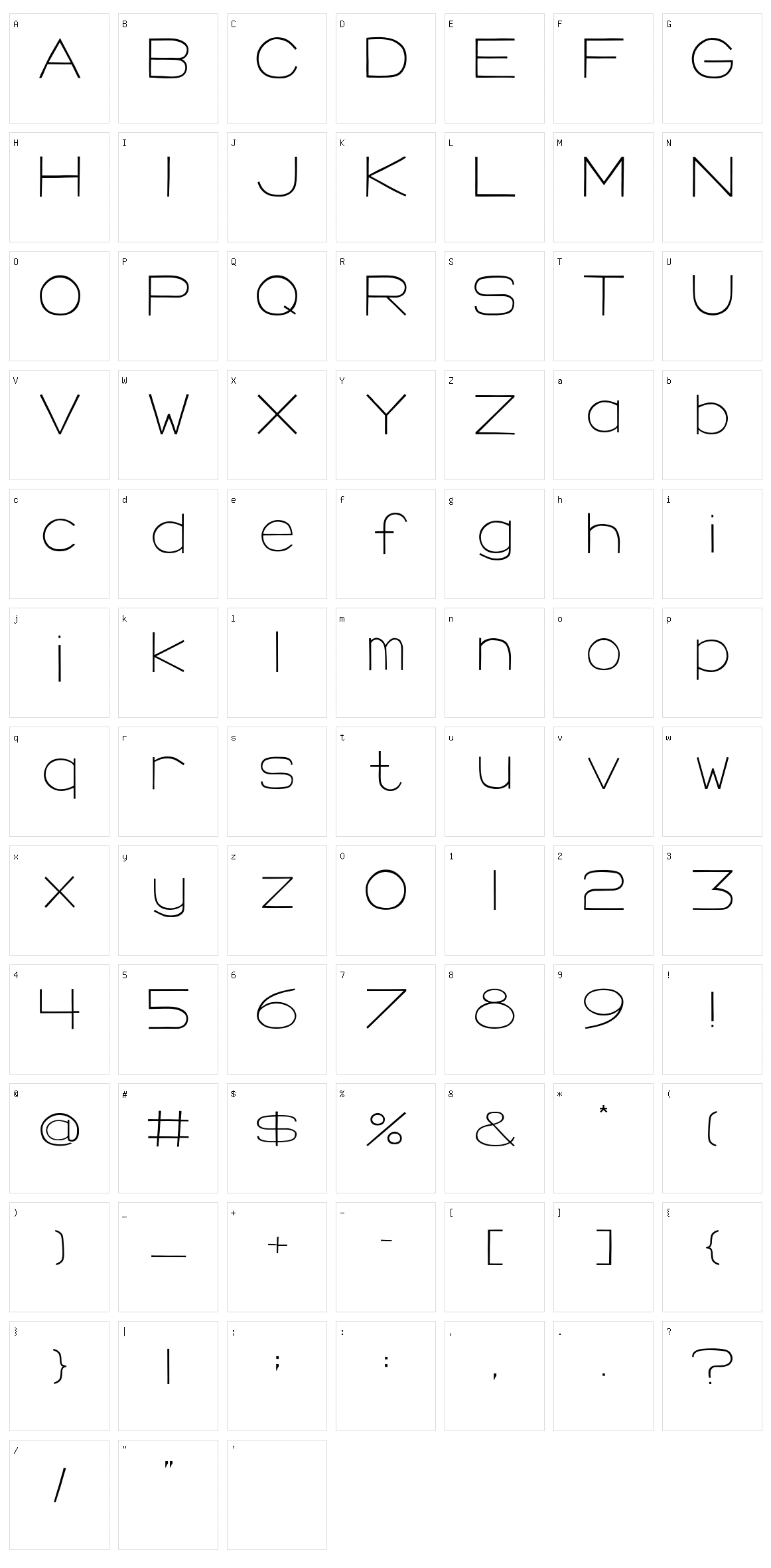 Morning Crescent Character Set