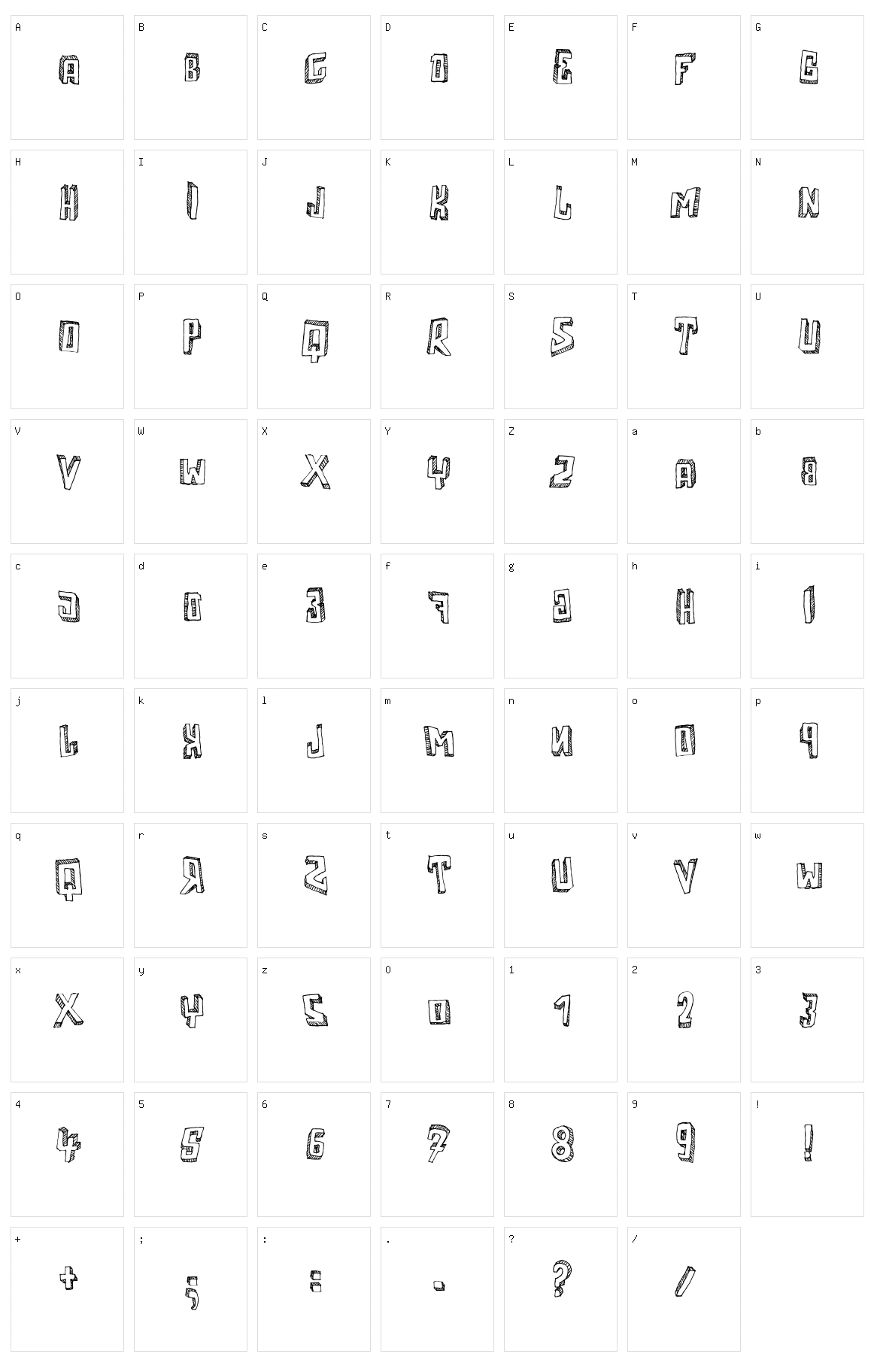 Motherfunker Character Set