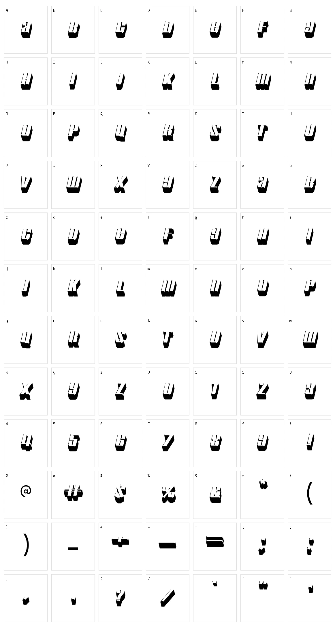 Motorcade Character Set