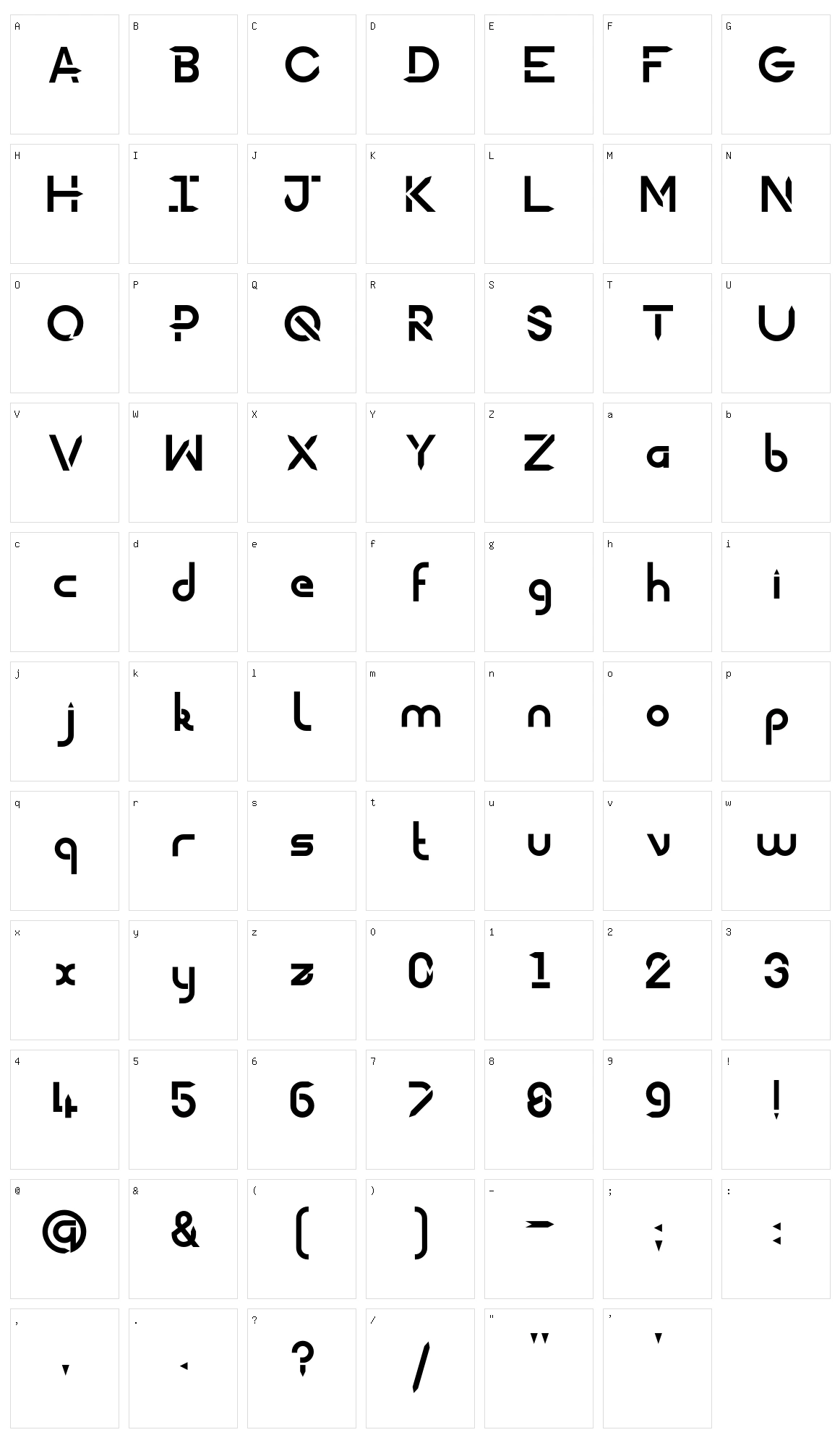 Motus Partem Character Set