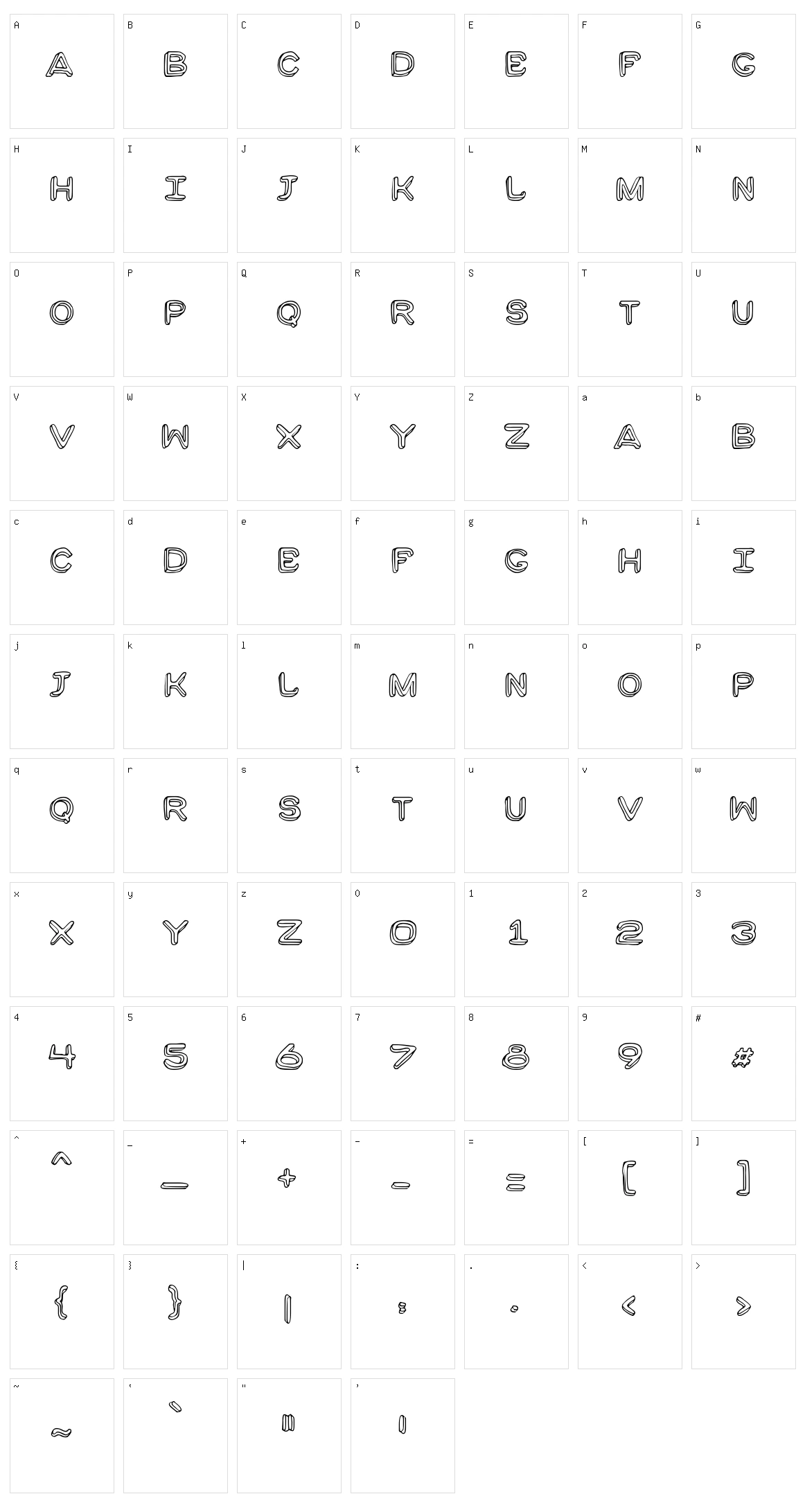 Moulden Character Set