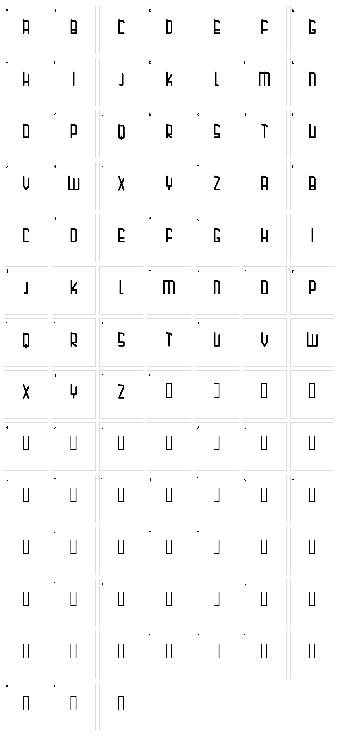 Mubarak Character Set