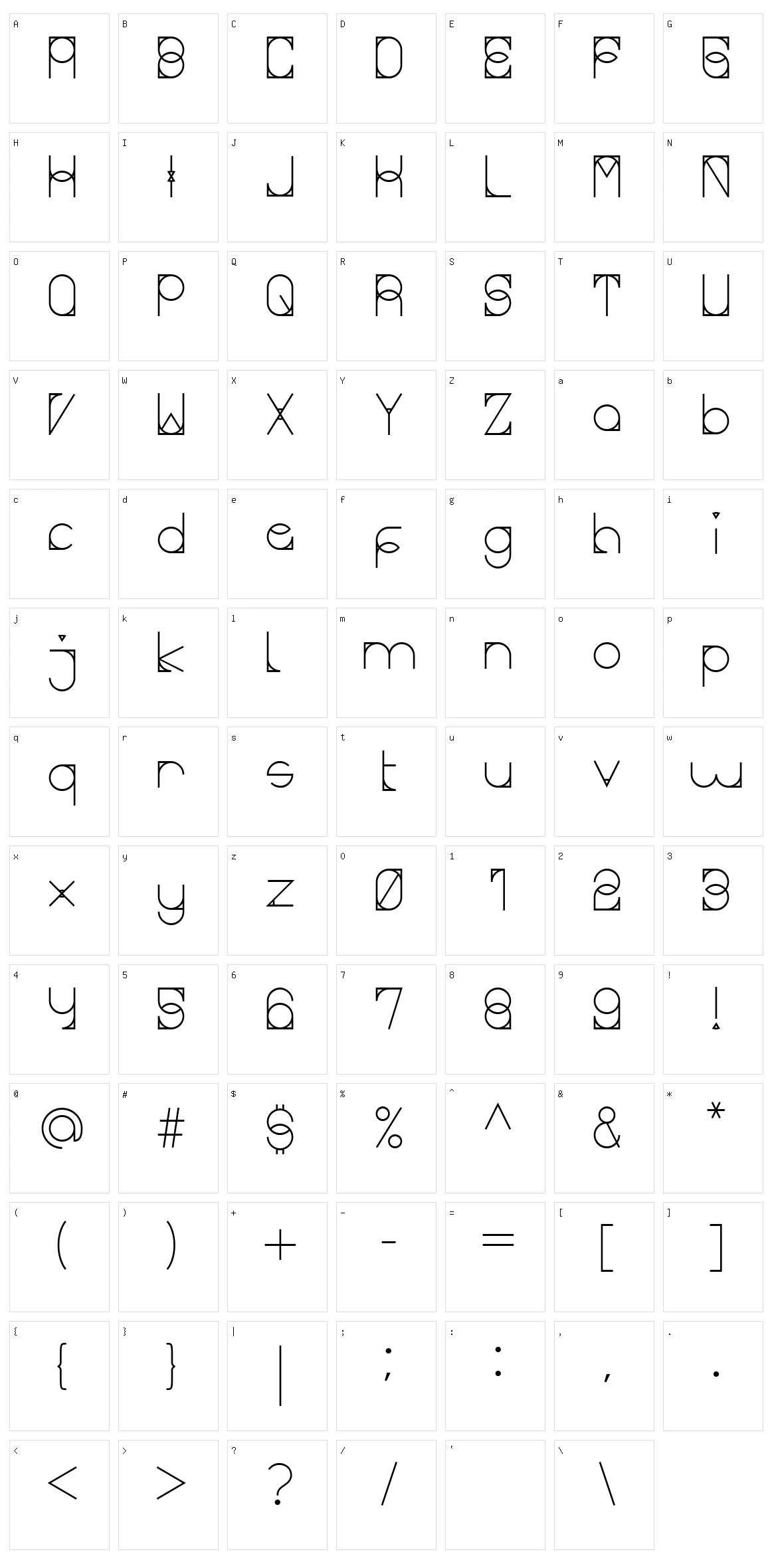Mueeza Character Set
