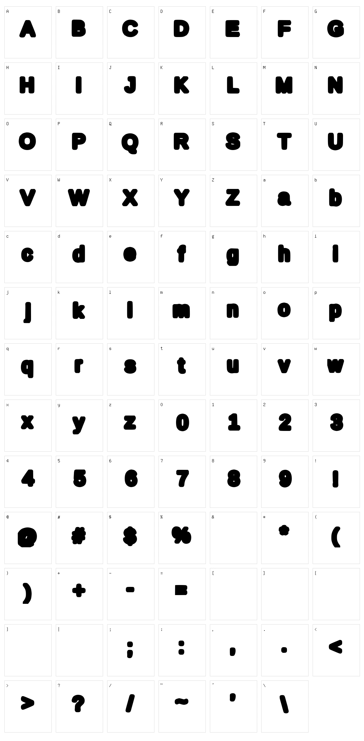MyBold Character Set