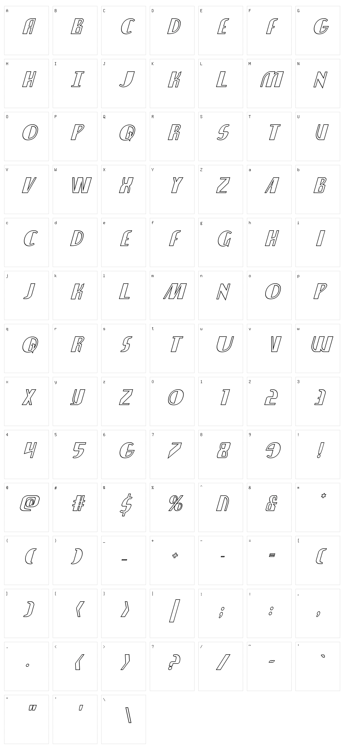 Nathan Brazil Character Set