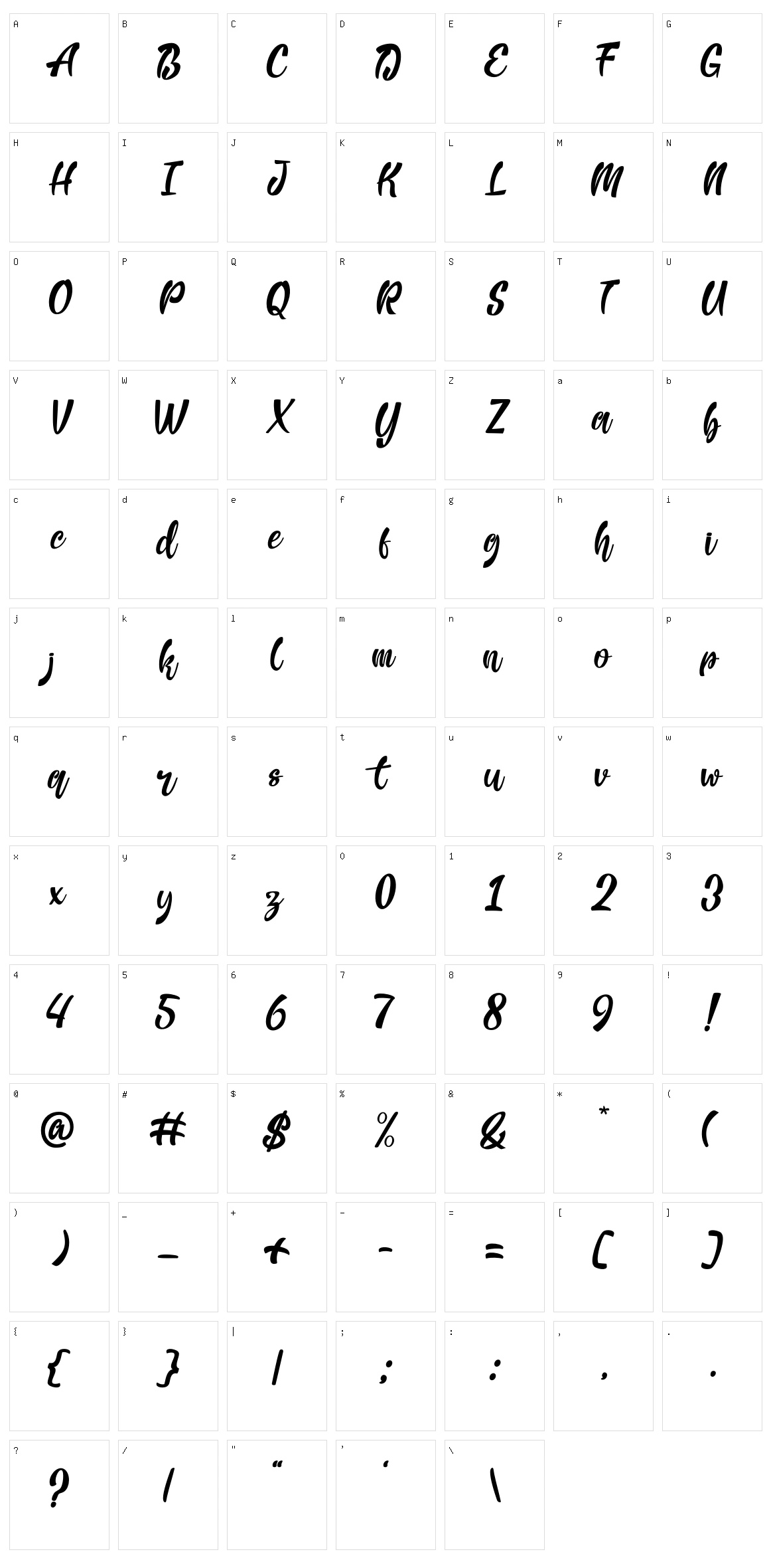 Habits Monuga Character Set