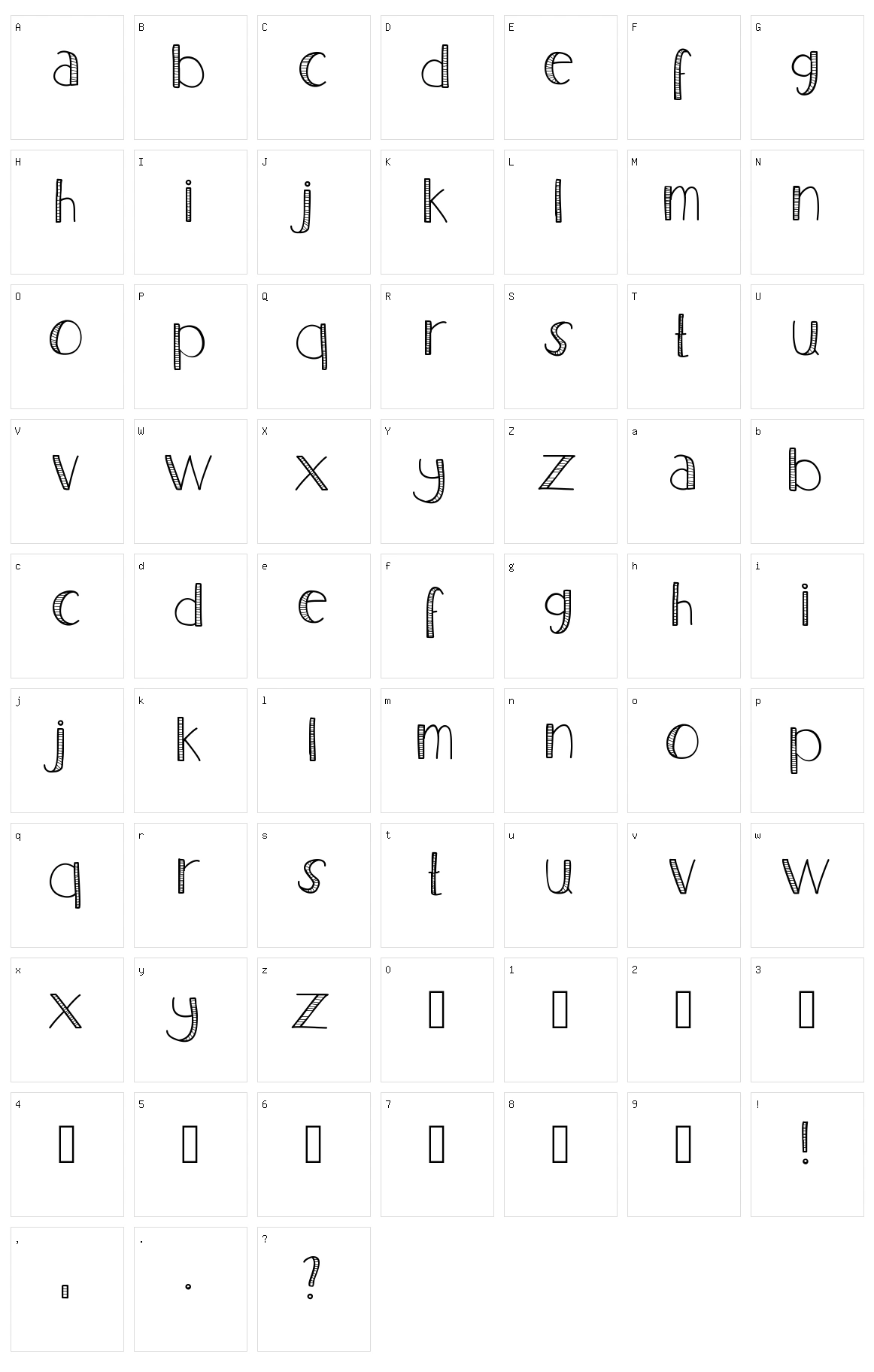 Nelship Character Set