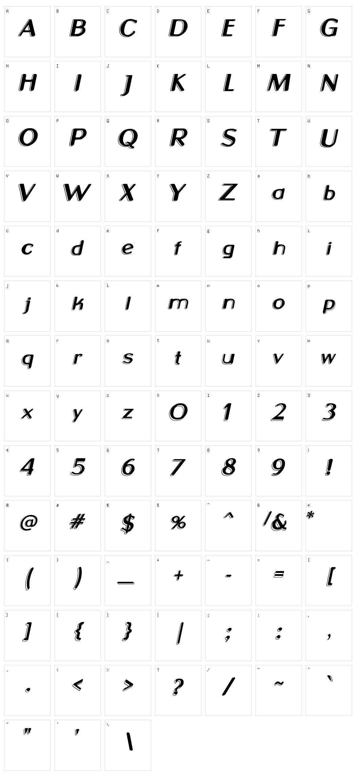 Neon 2 News Character Set