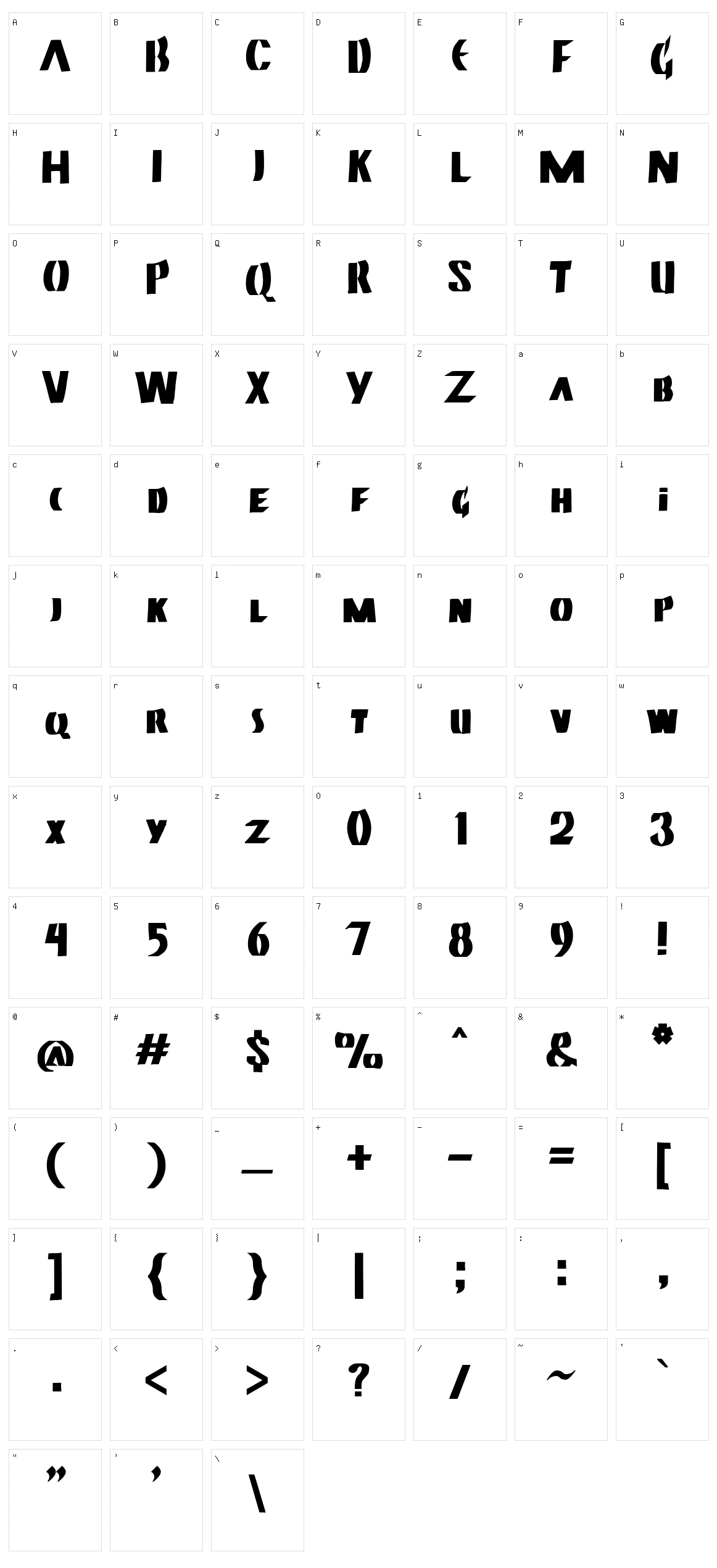 Neuland Character Set