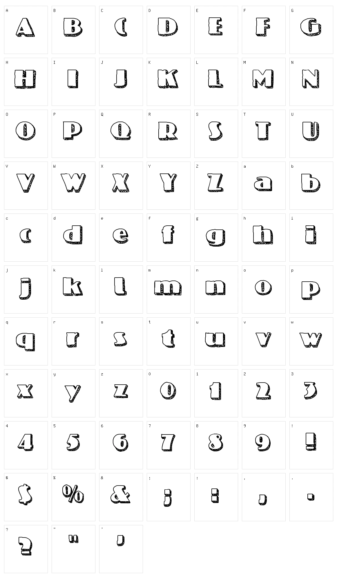 Nineteen Oh Five Character Set