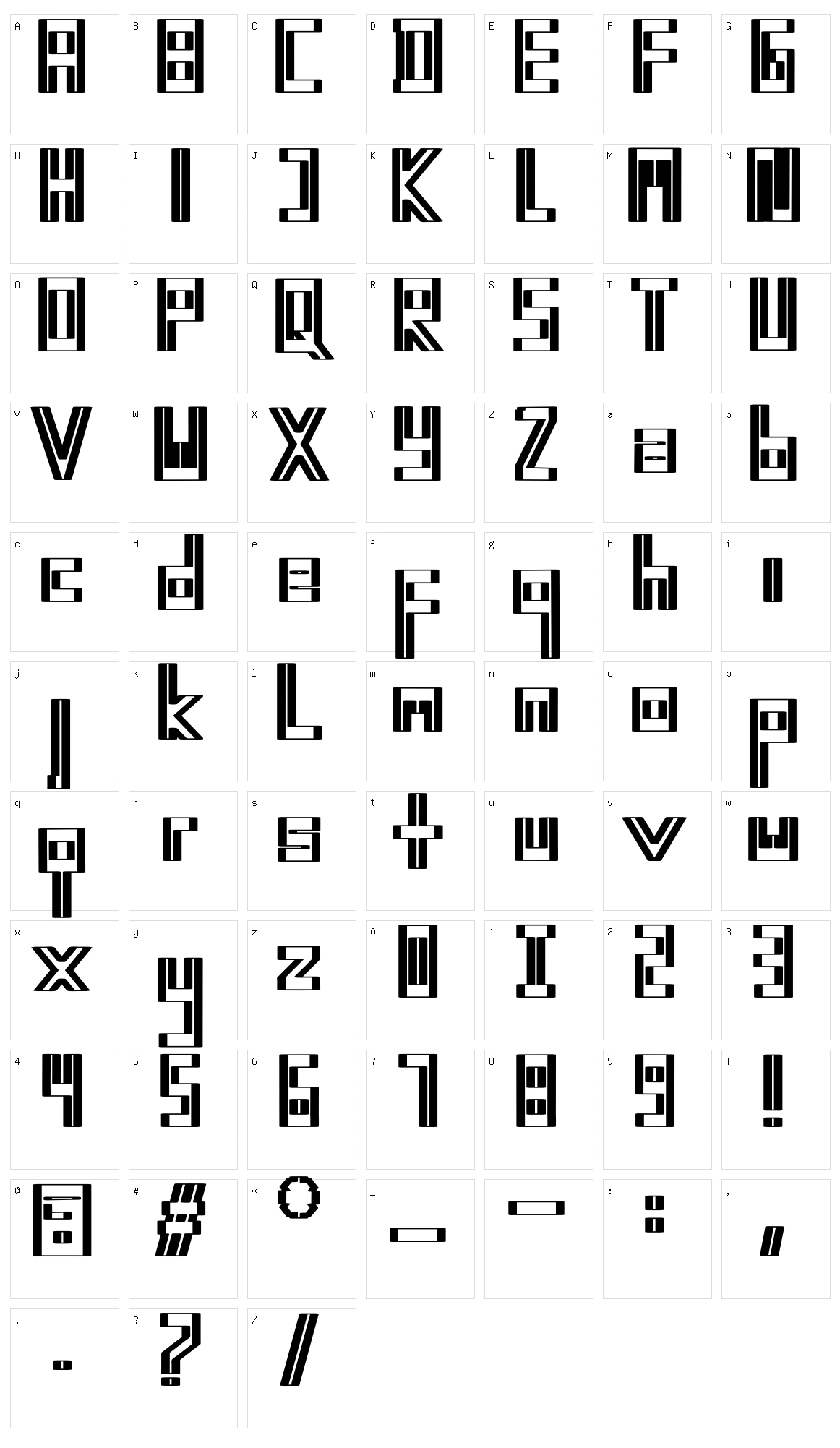 Nomer Character Set