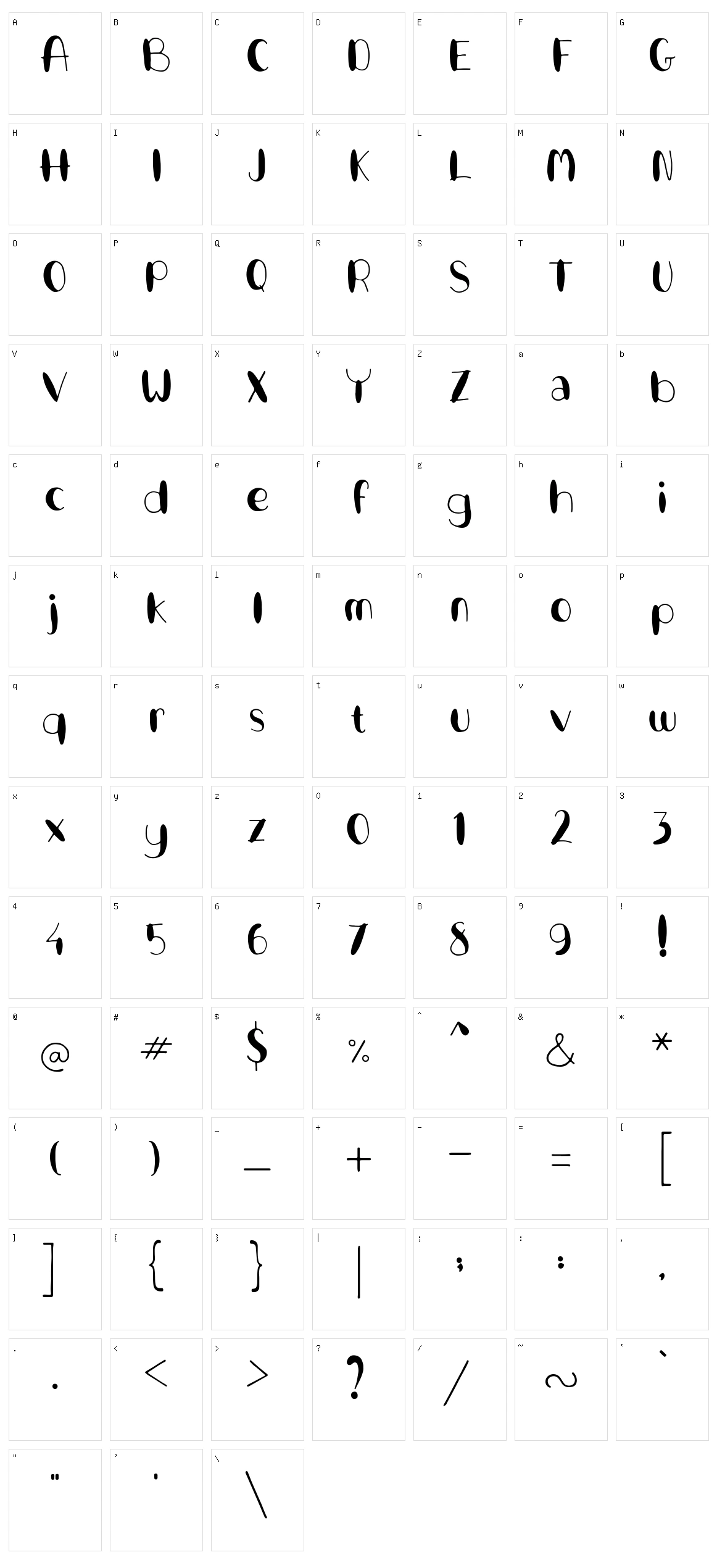Nordille Character Set
