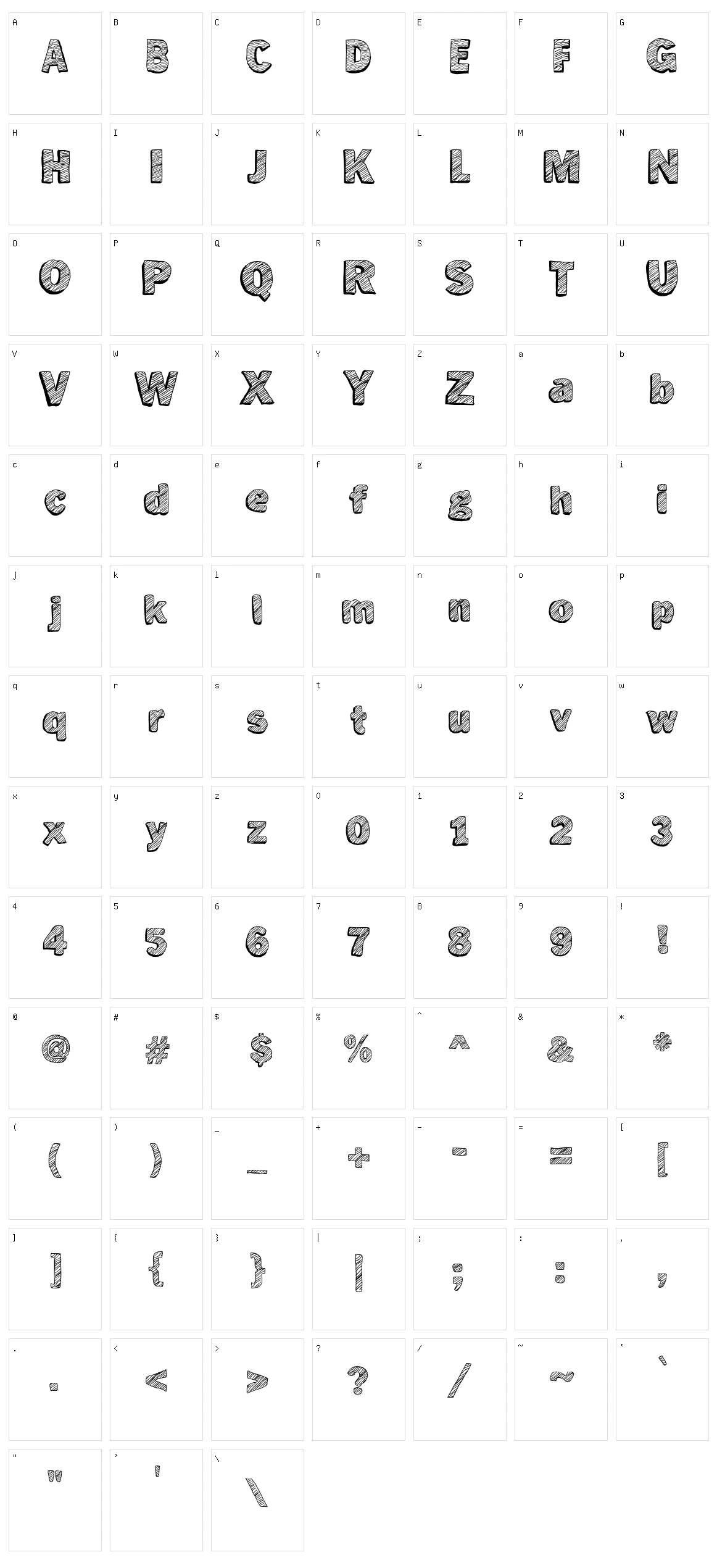 Not Tuned TV Character Set