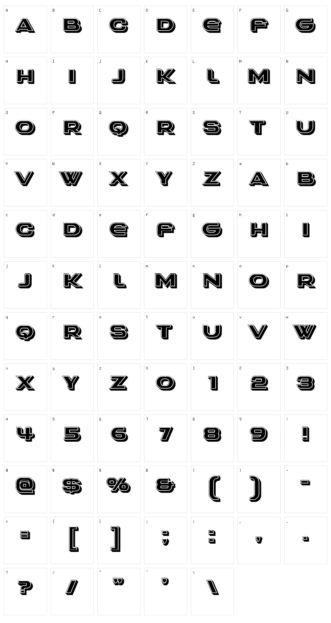 Notinch Character Set