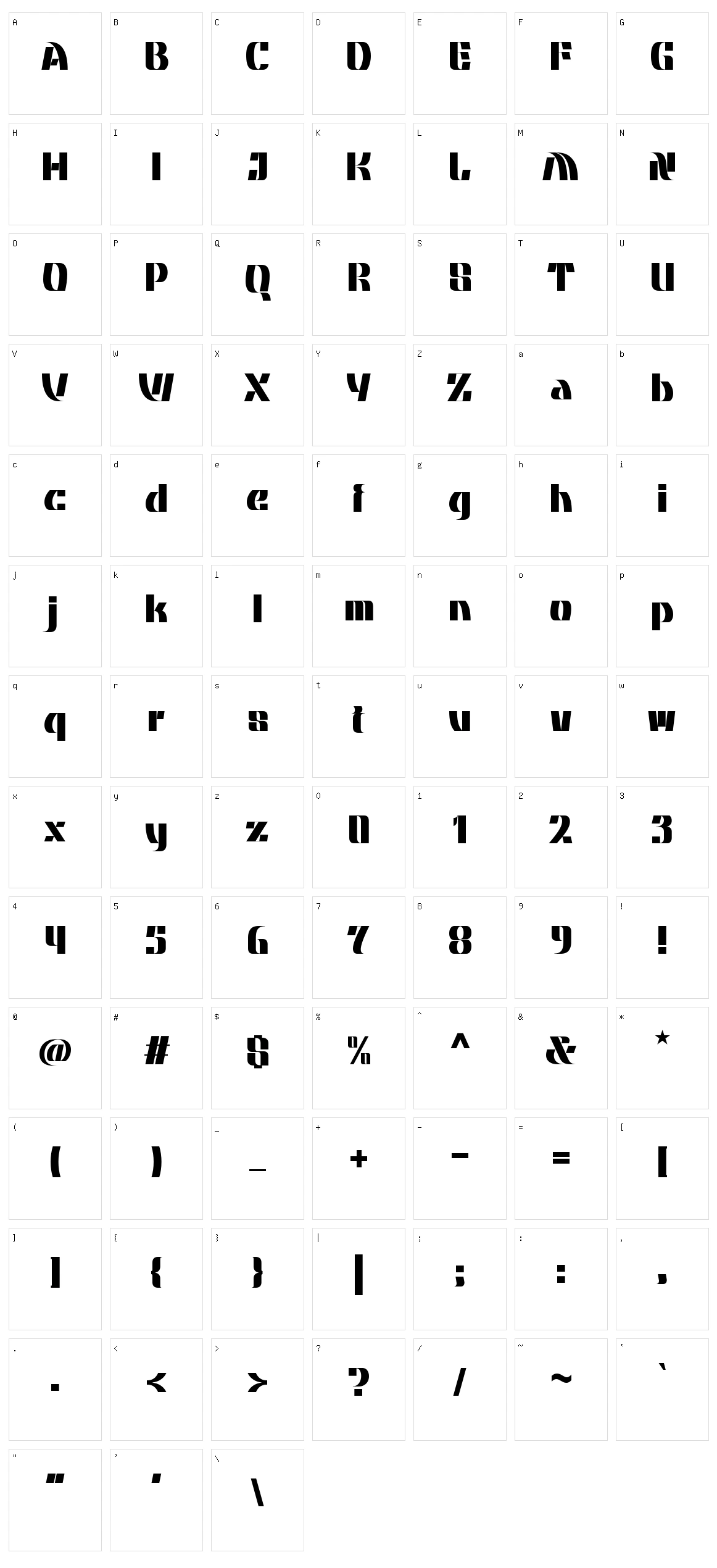 Noyr Character Set
