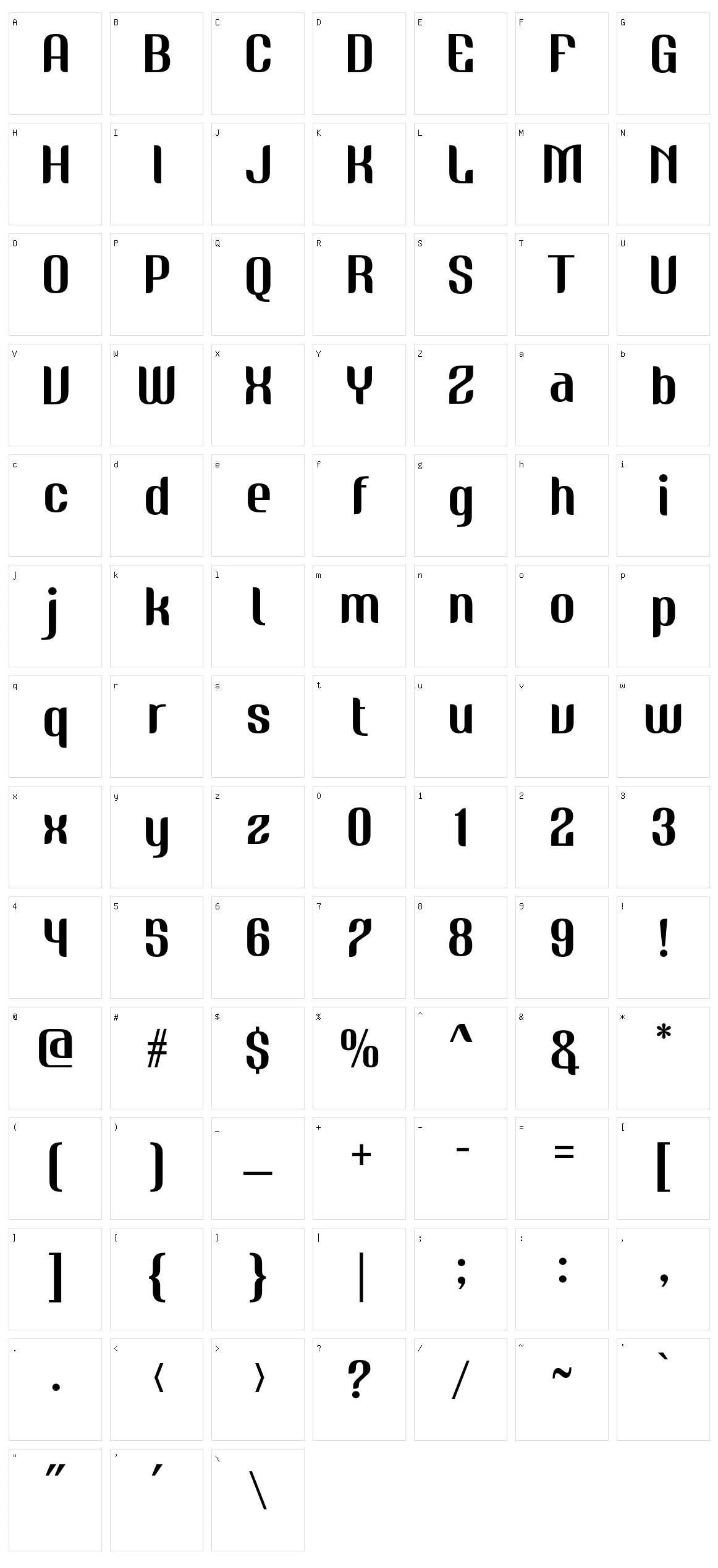 Nudely One Character Set