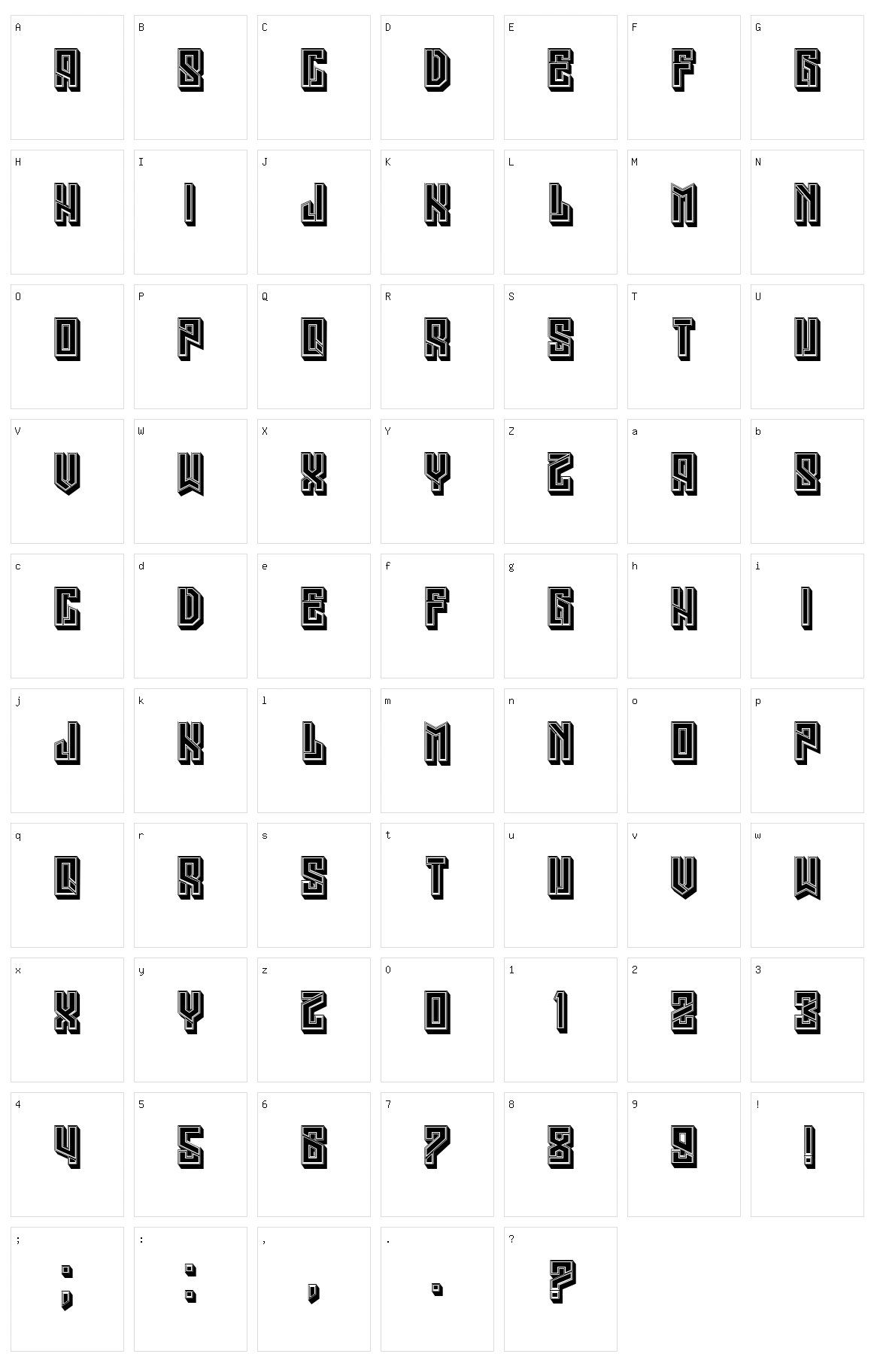 Numerica Character Set