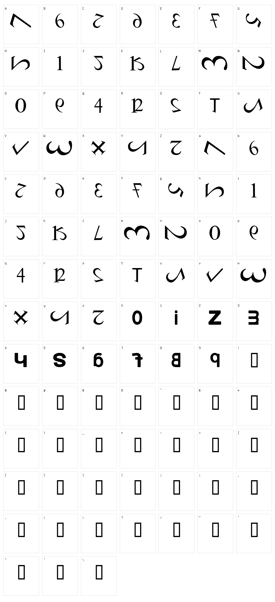 Numero Character Set