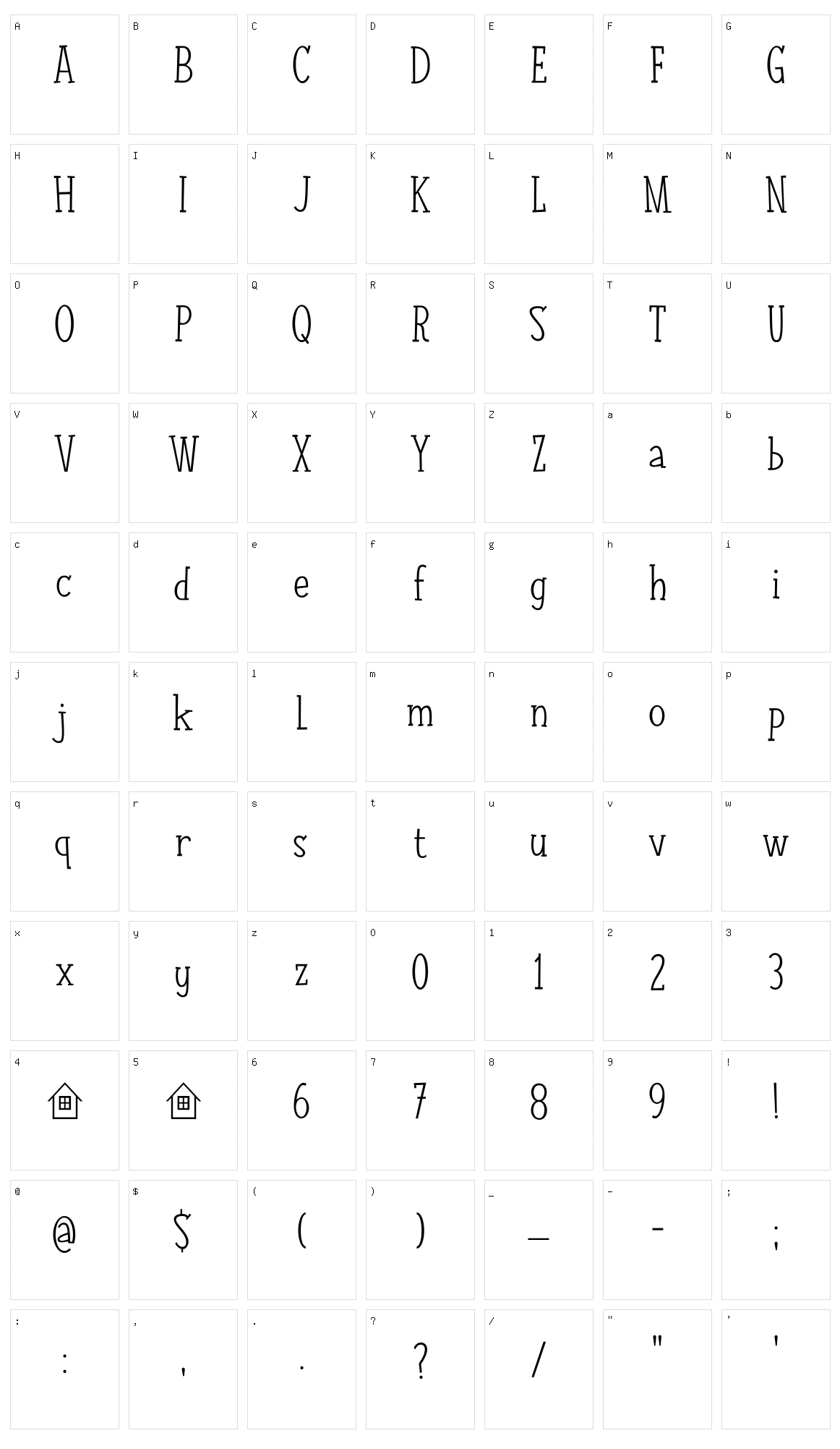 Nuuk Character Set
