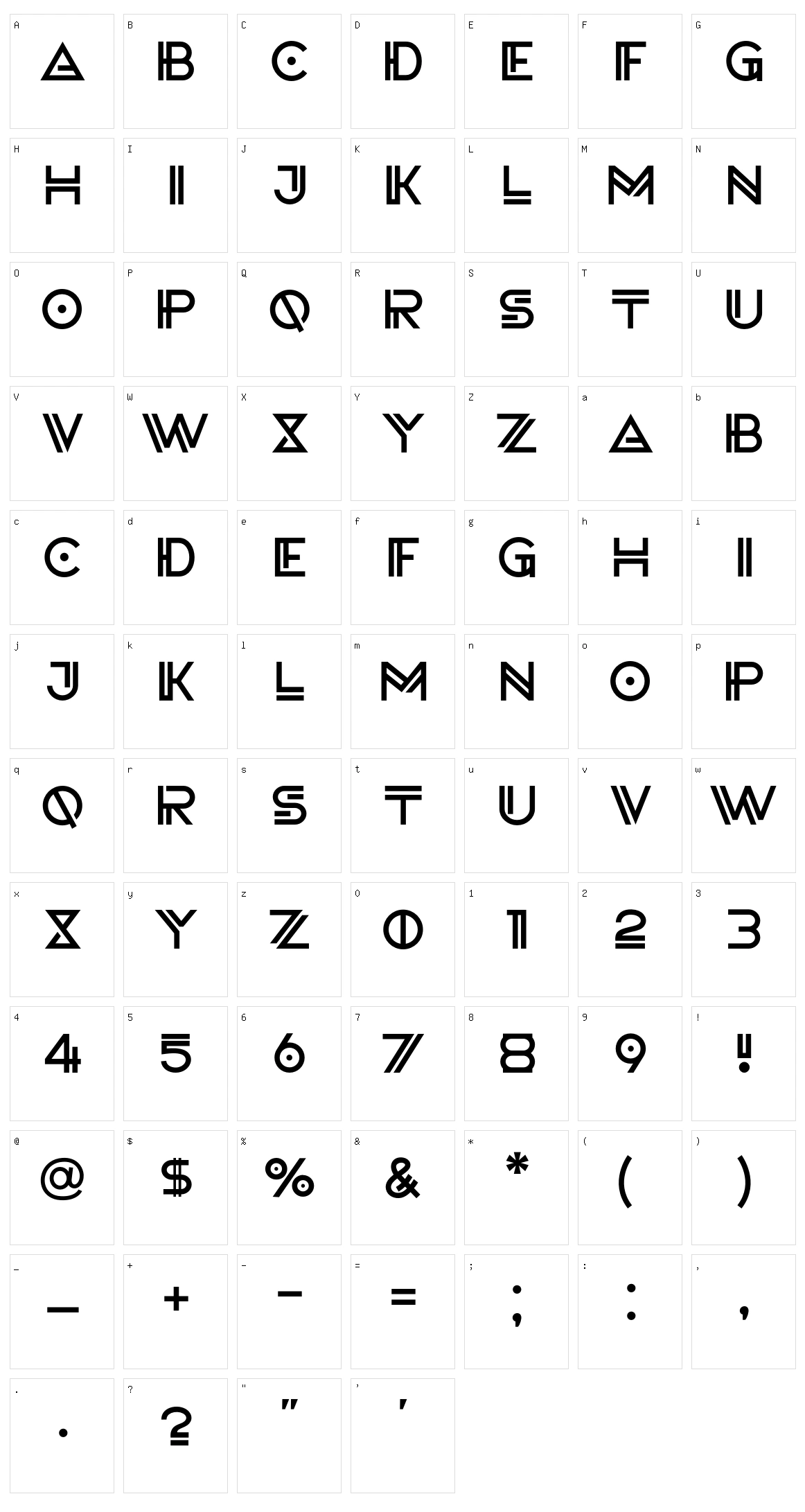 Objectis Character Set