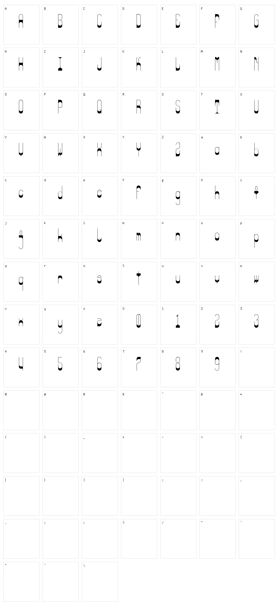 Odd Weight Character Set