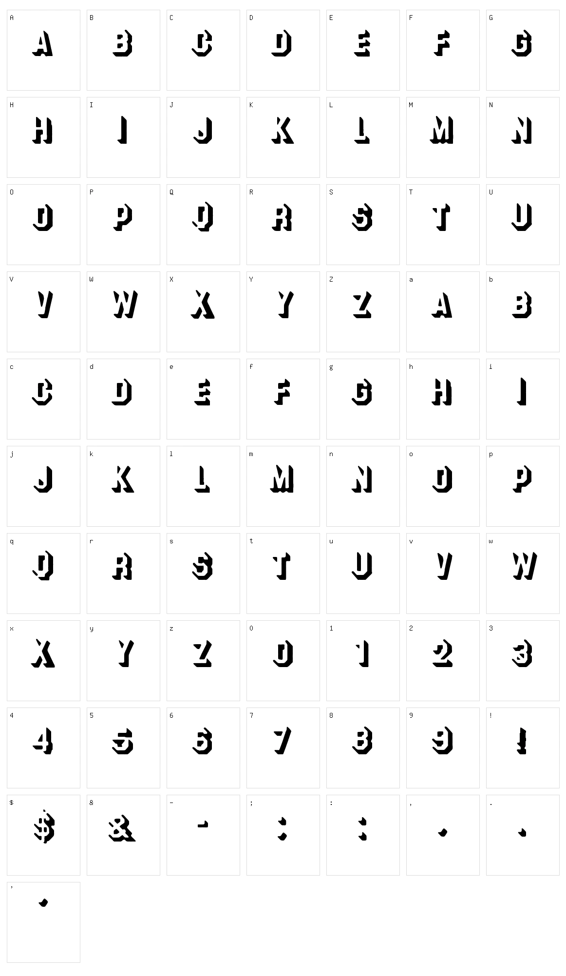 Odeon-Drop Character Set