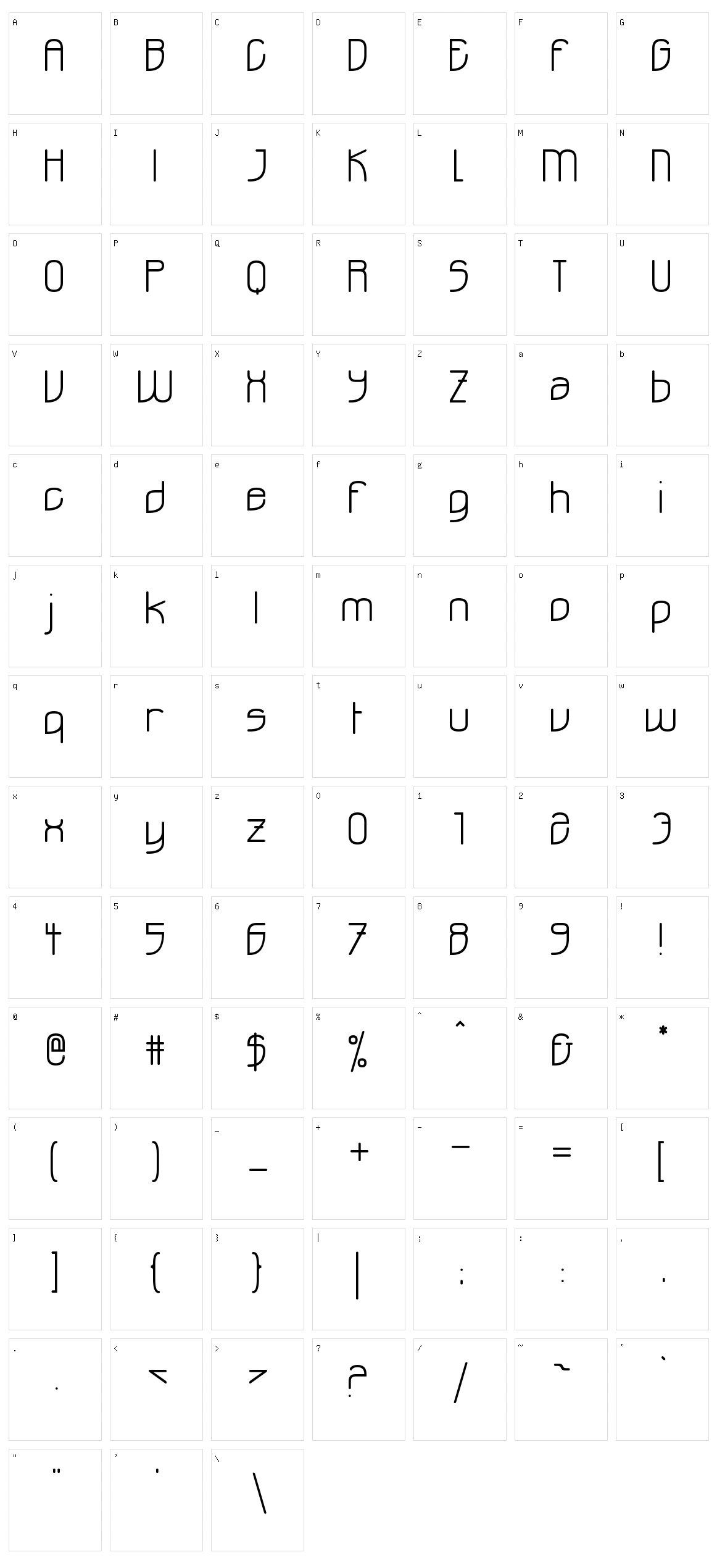 Ohdoad Character Set