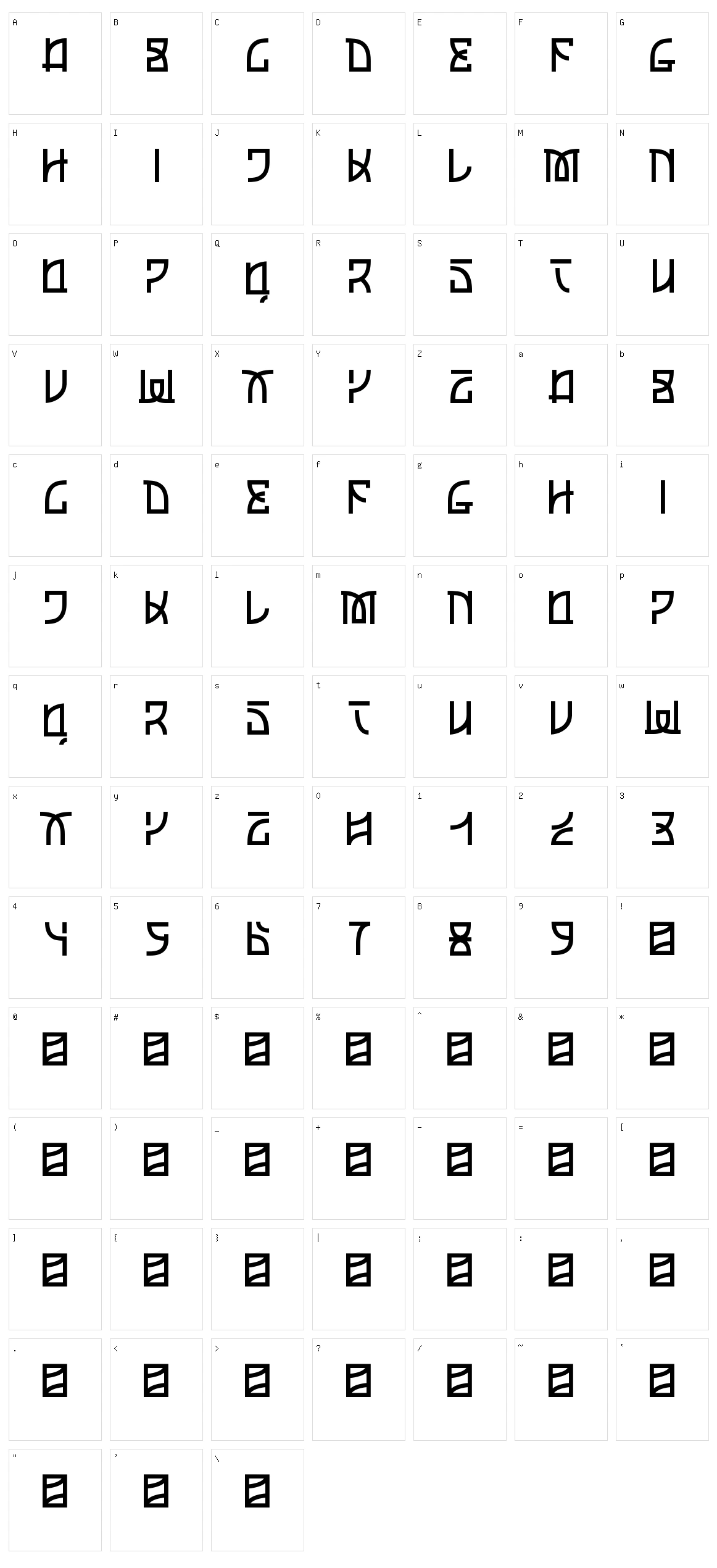 Oishi Character Set