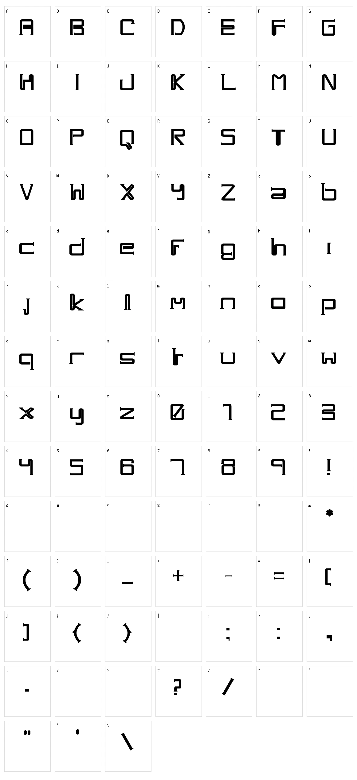 One Way Character Set