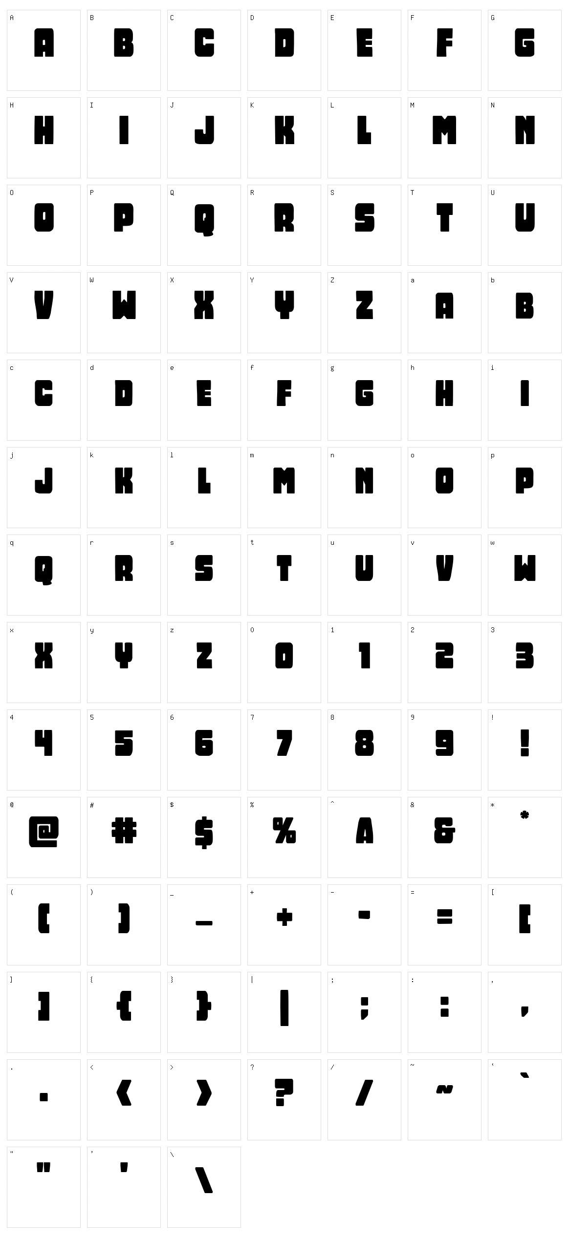 Opus Mundi Character Set