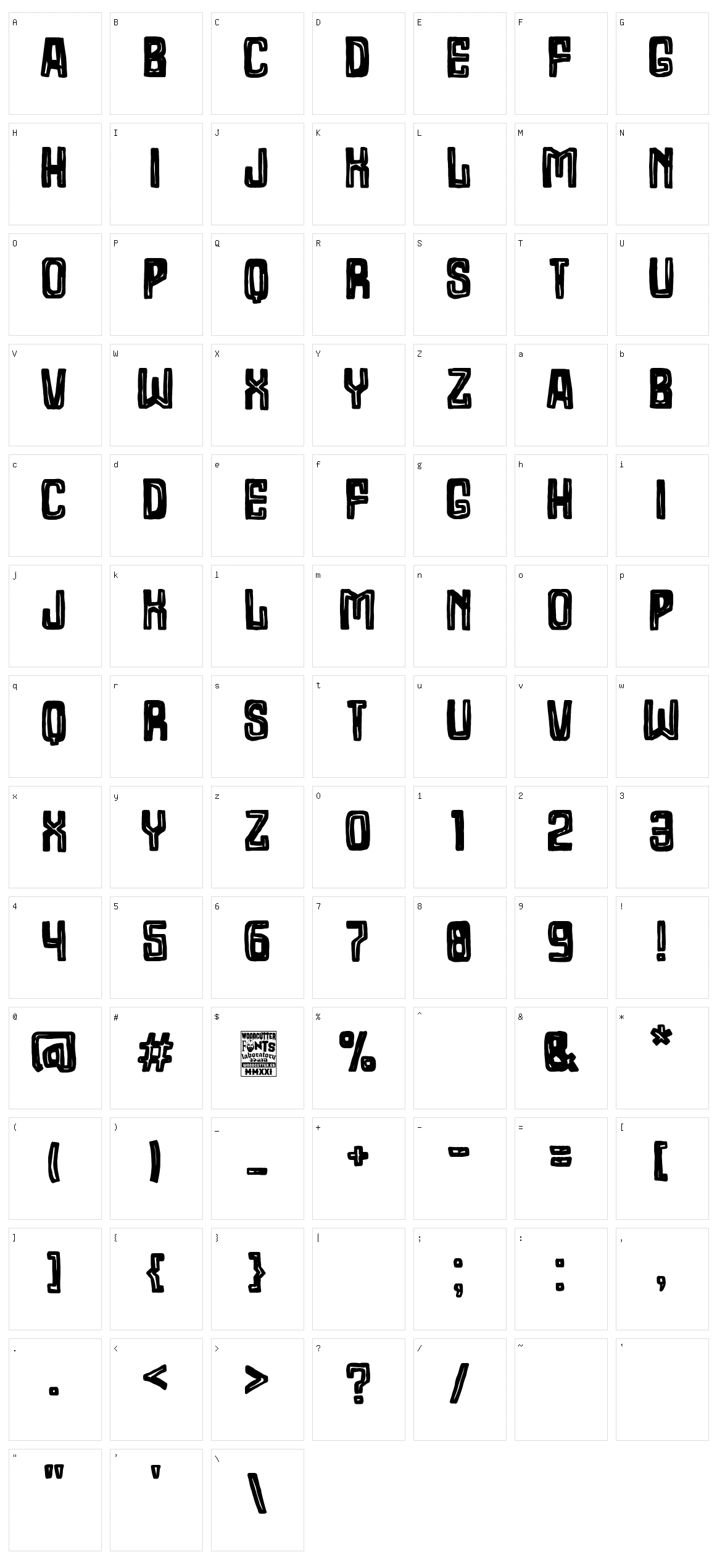 Orange Bunker 42 Character Set