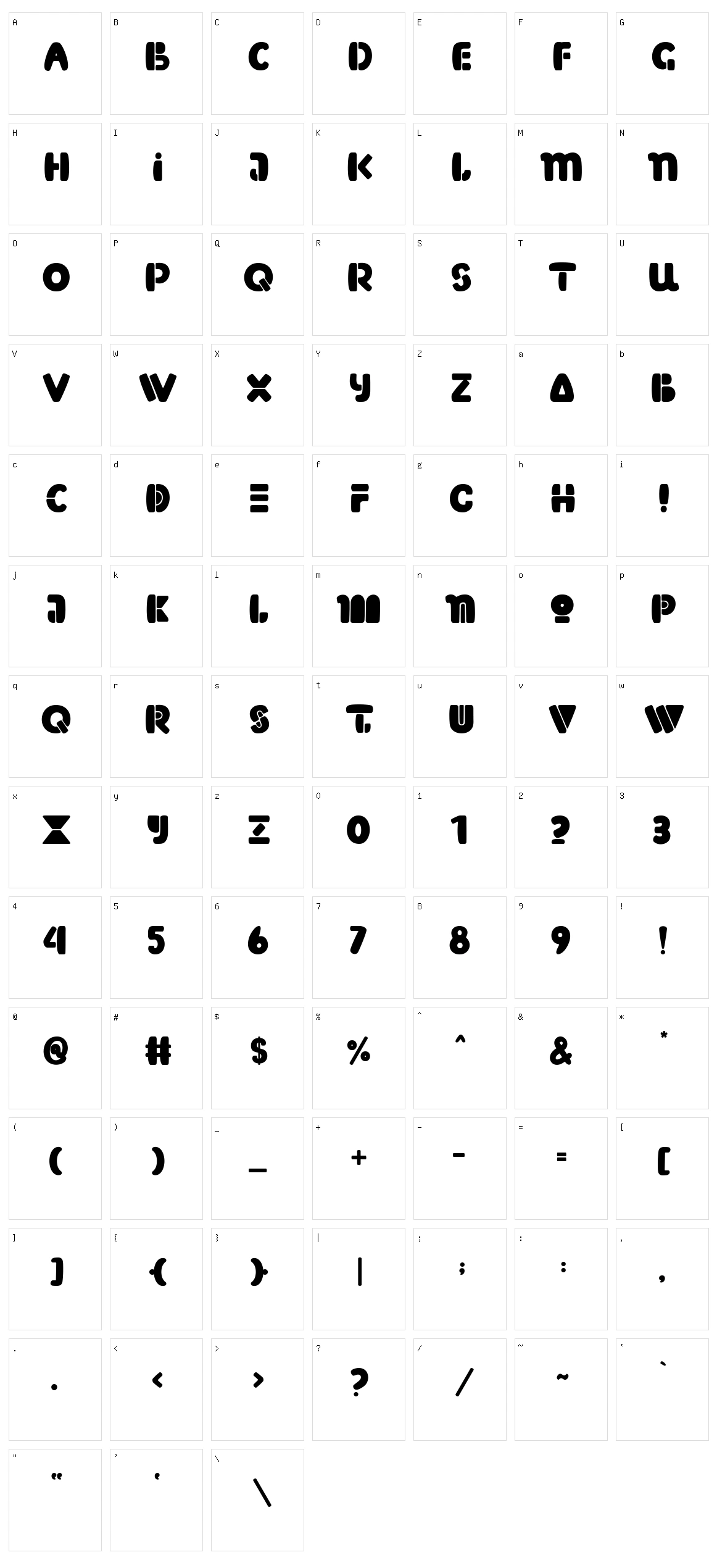 Orange Munch Character Set