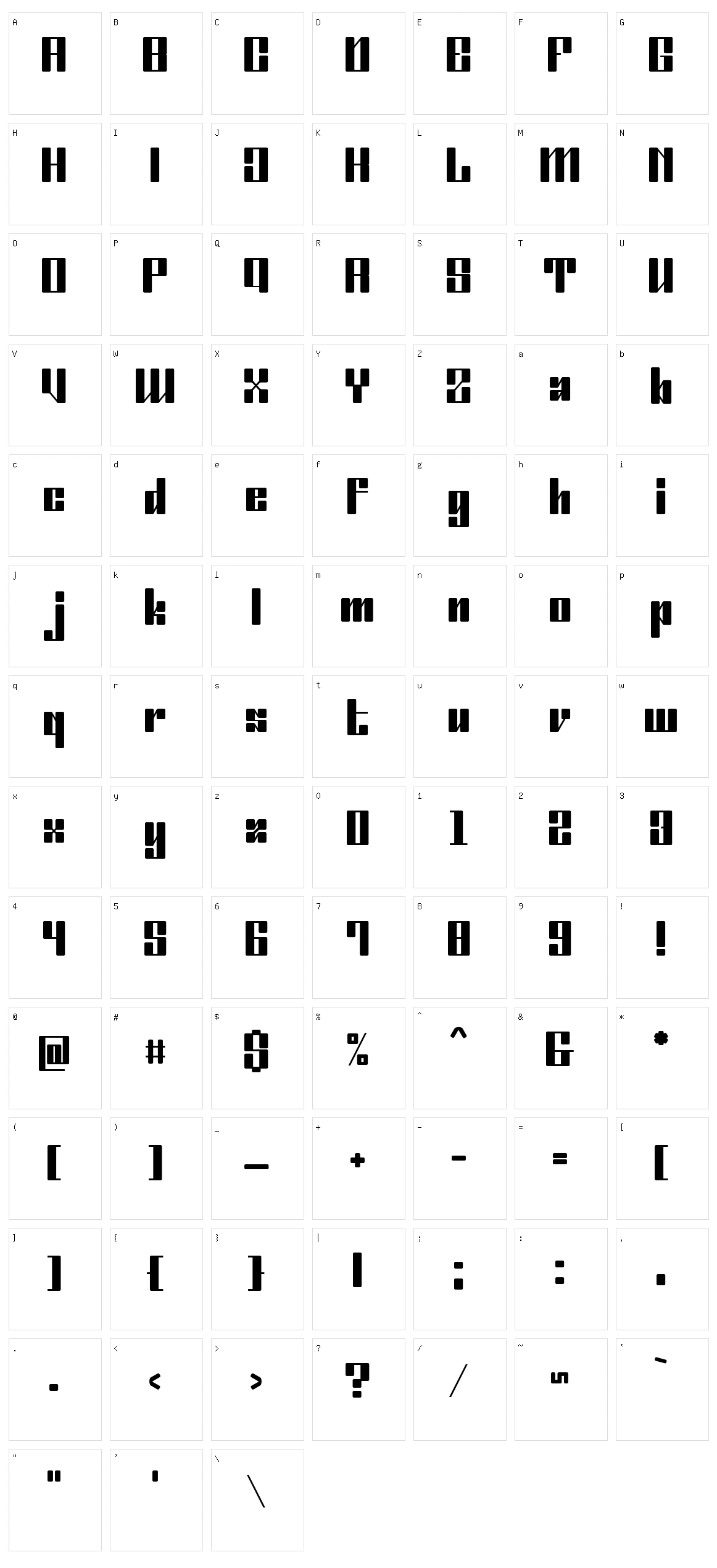 Ordinatum Character Set