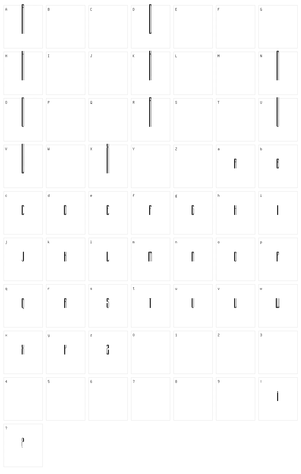 Organix Character Set