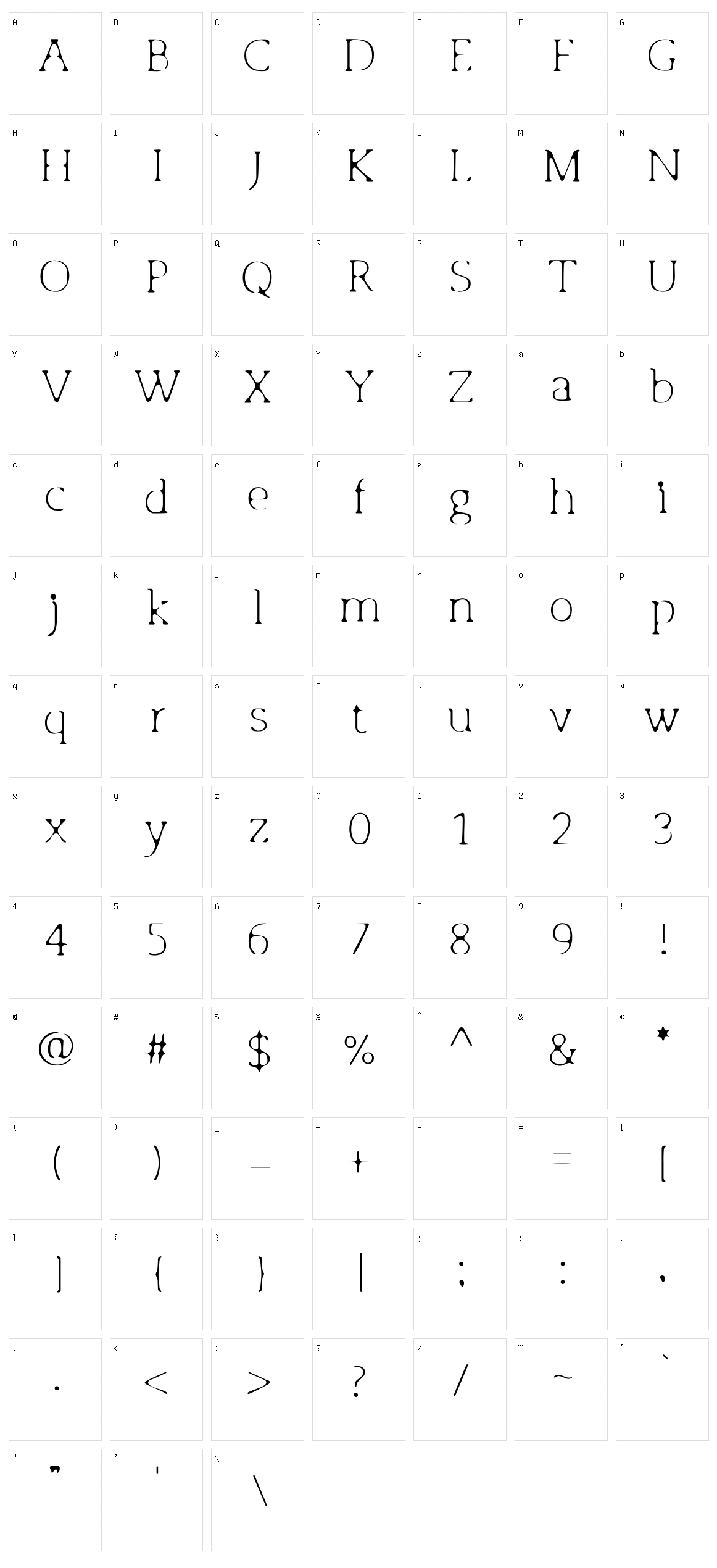 Osgood Slab Character Set