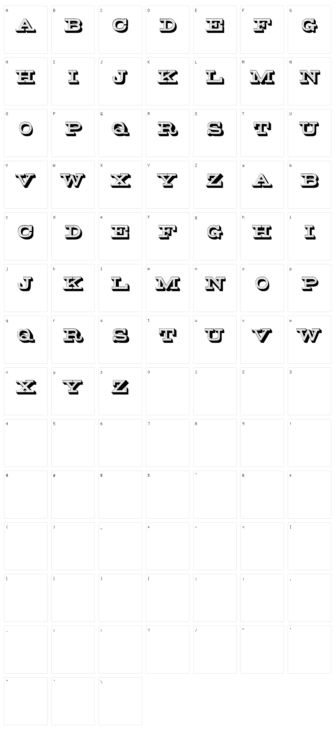 Otiosum Character Set