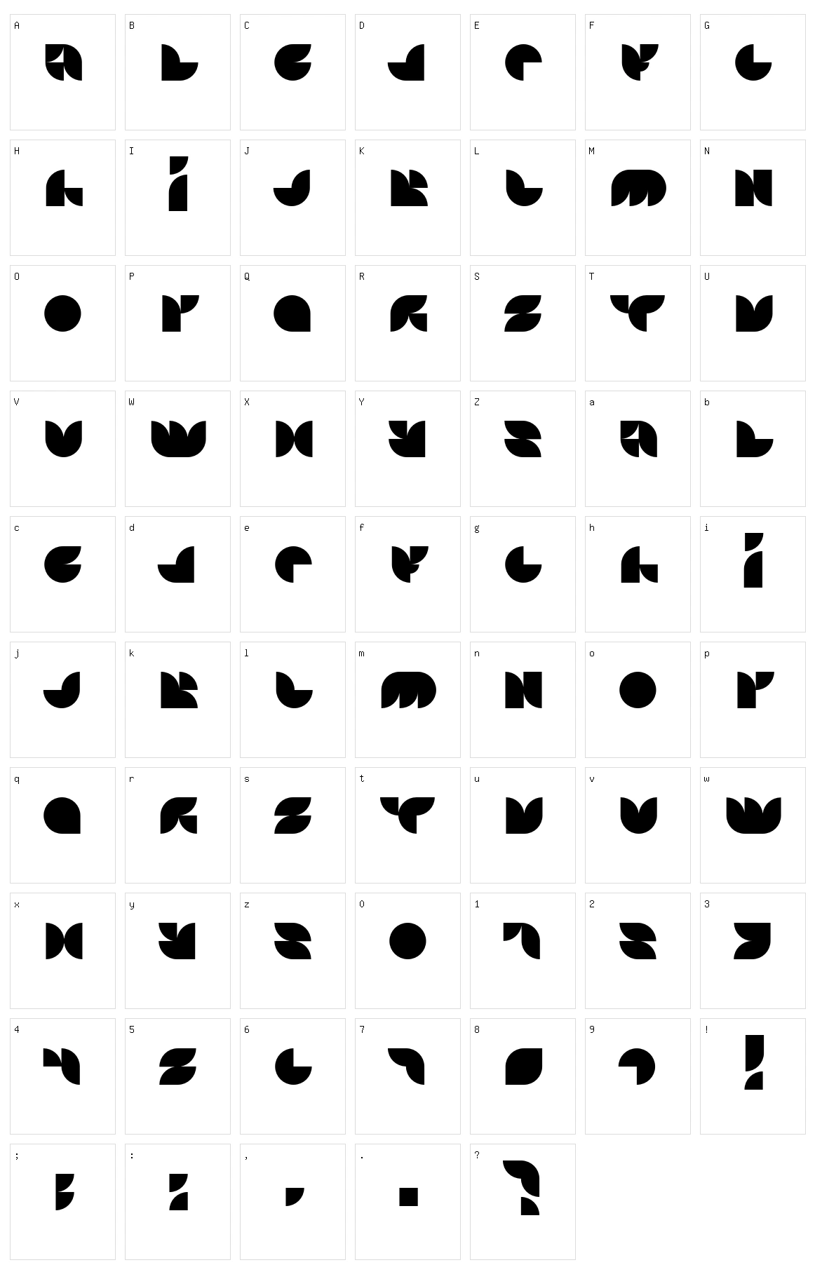 Otscookie Character Set