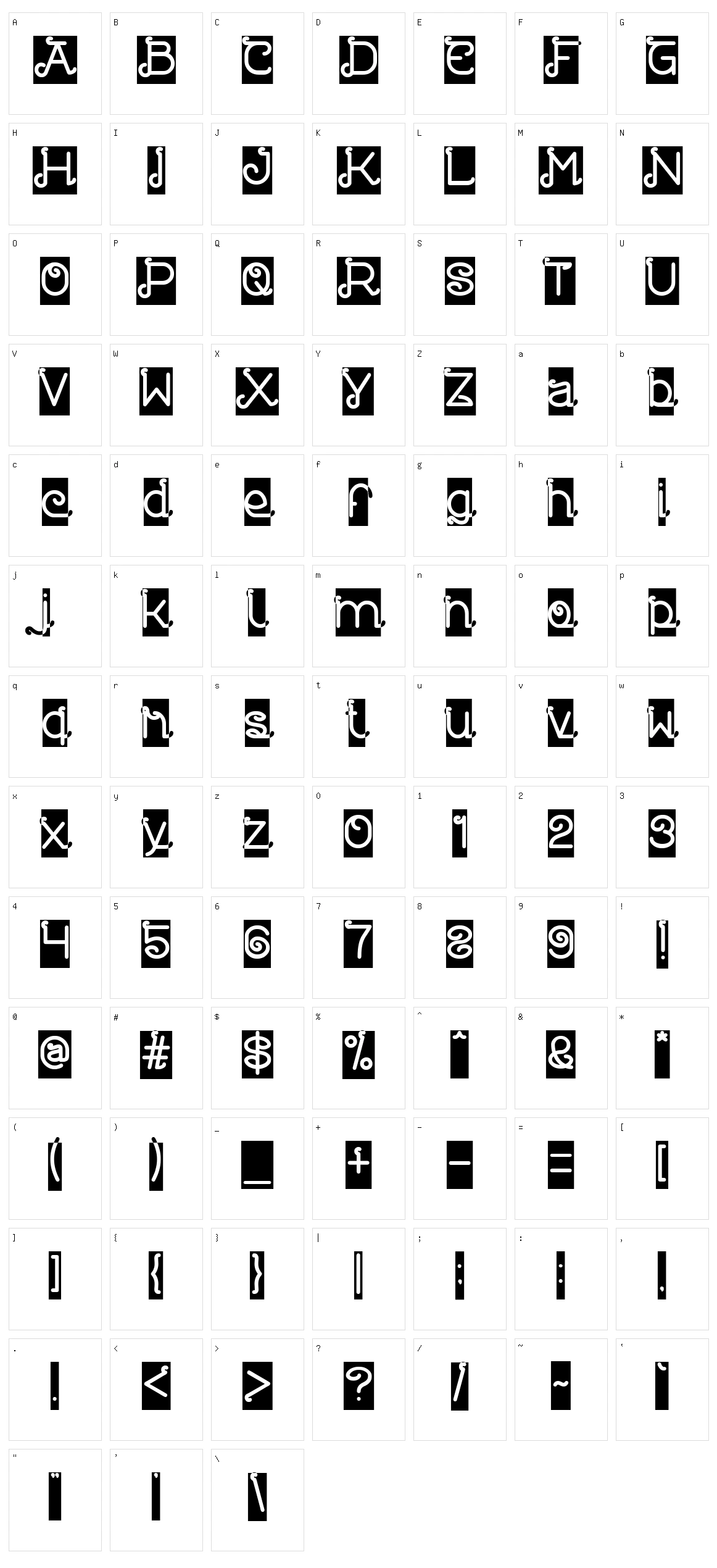 Painter Pointer Character Set