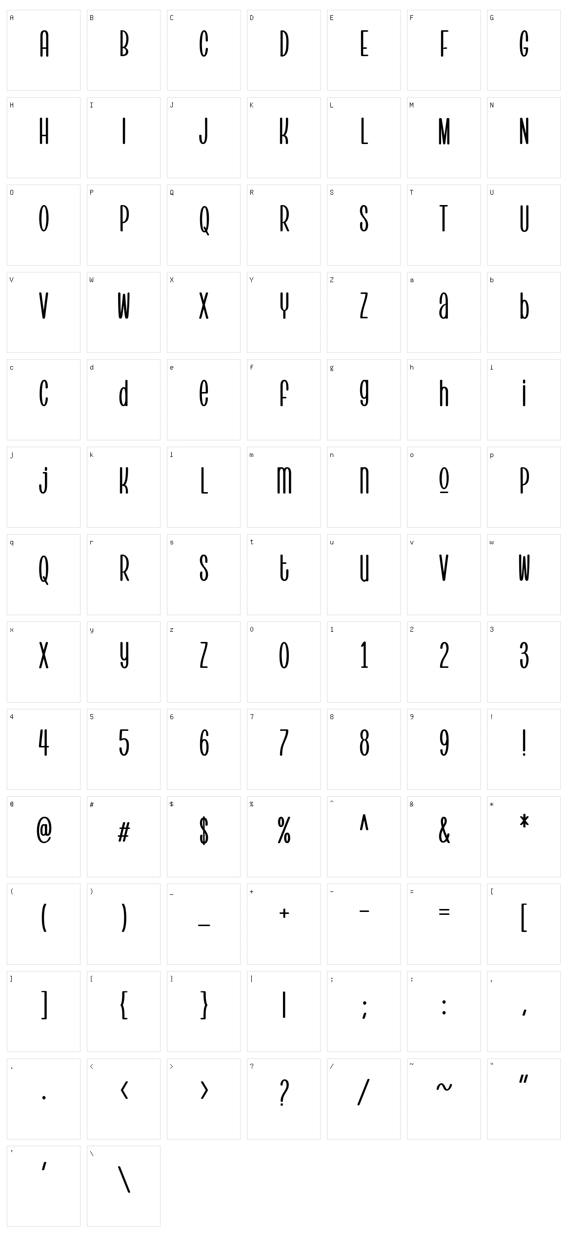 Pantura Character Set