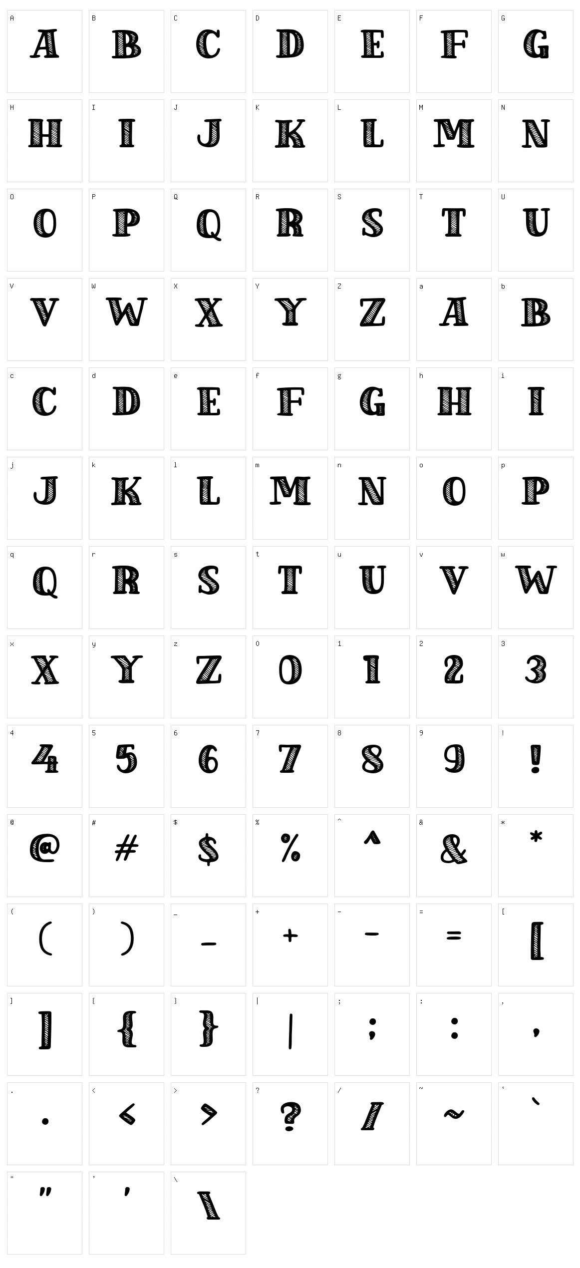 Paperkind Character Set
