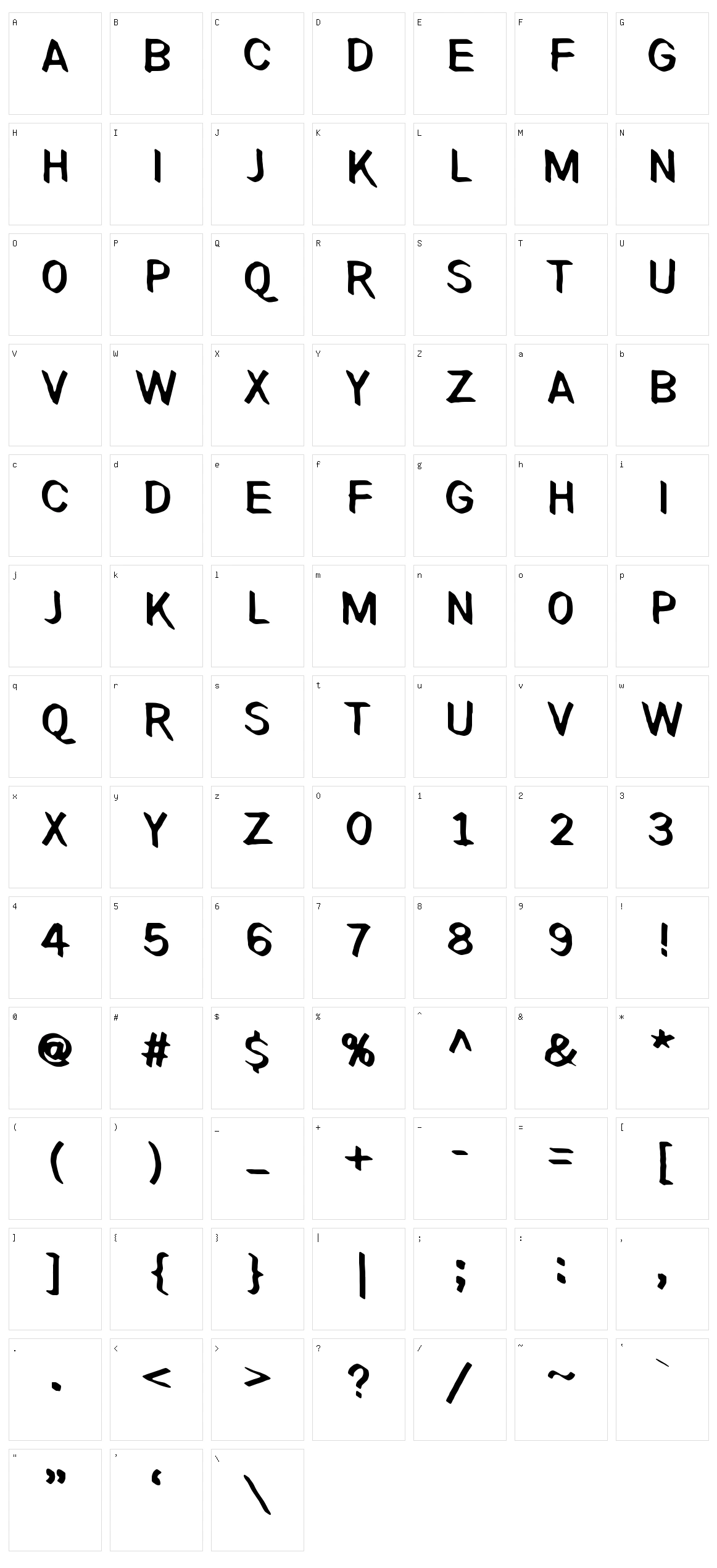 Paradox Mosaic Character Set