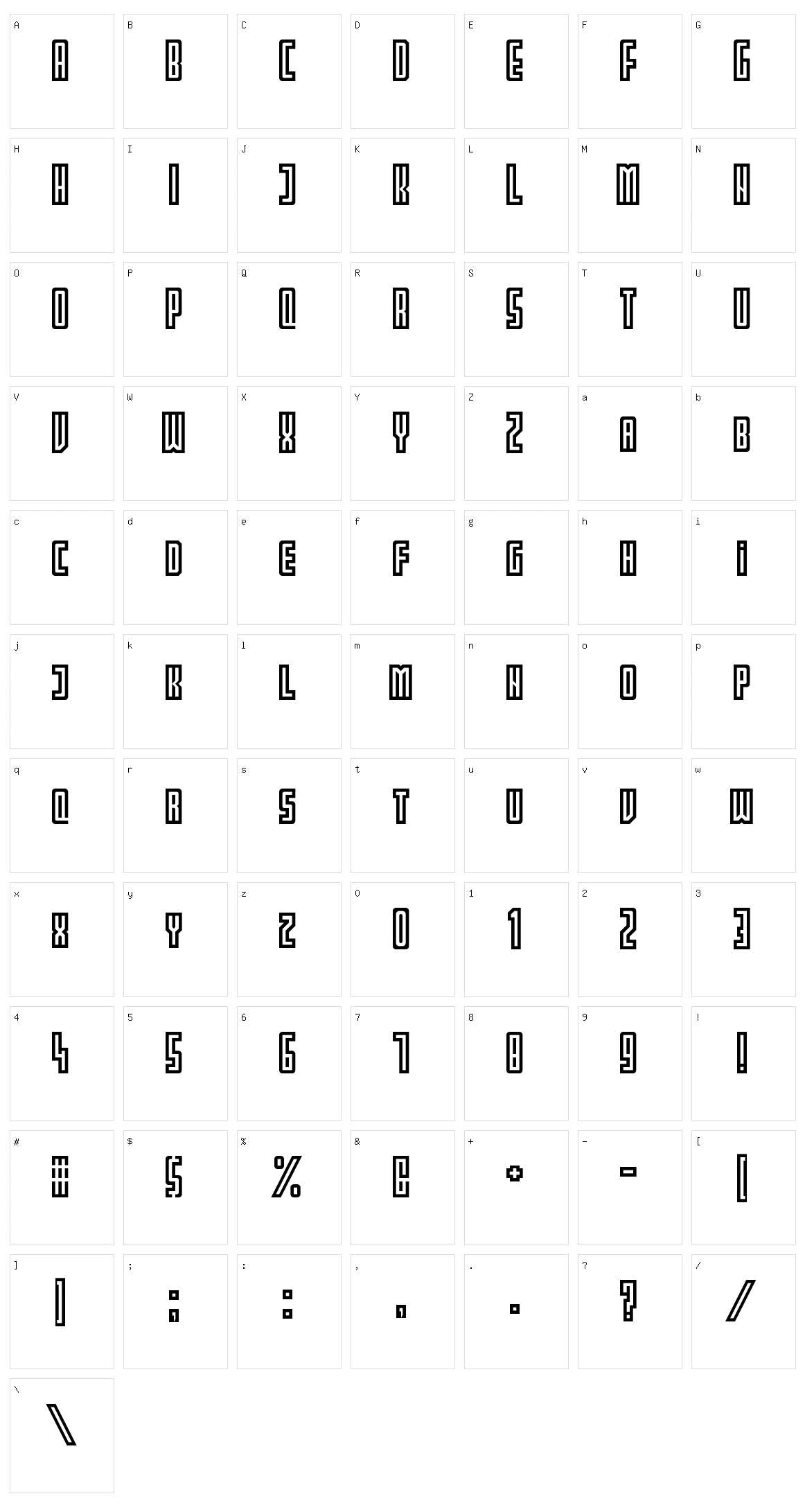 Partin Character Set