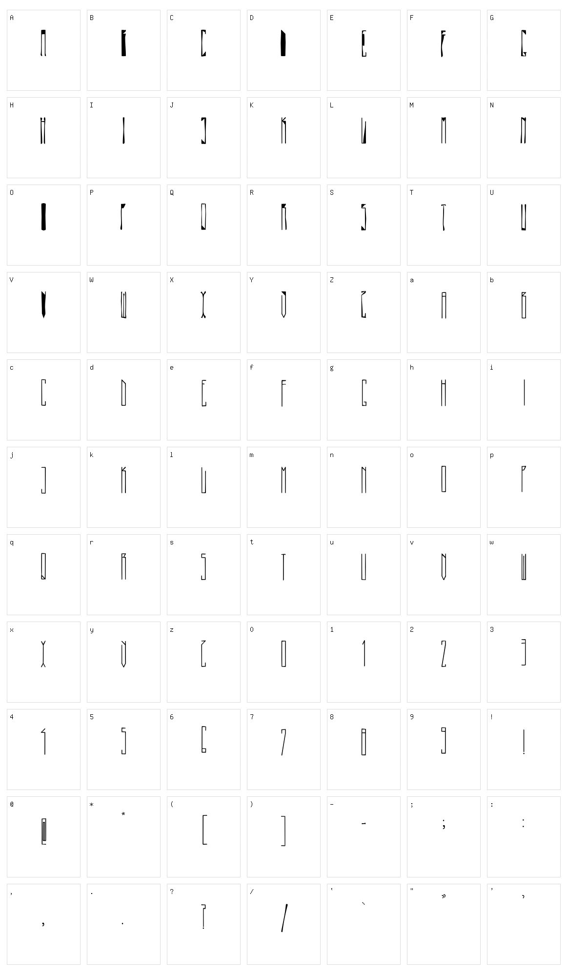 Pasta Simpla Character Set