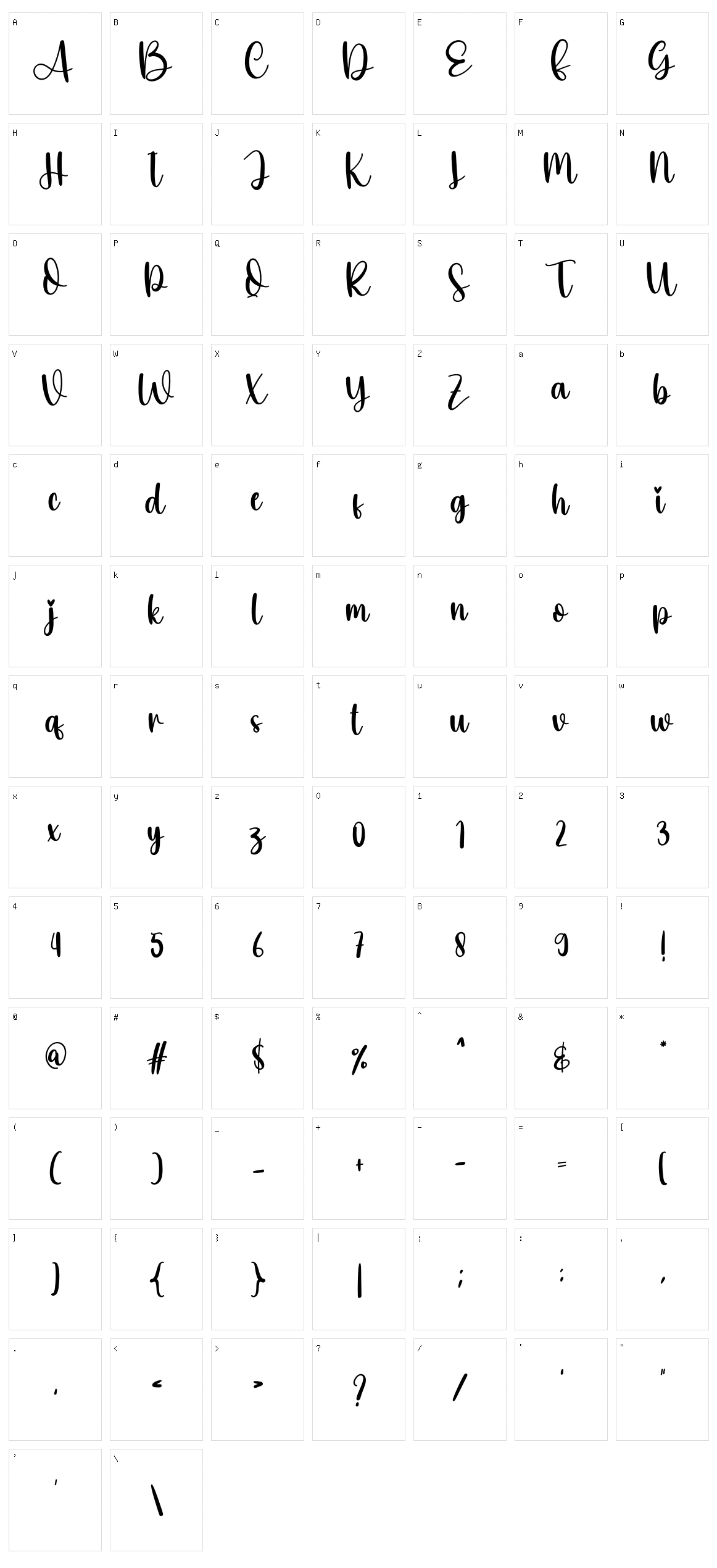 Simple Character Set