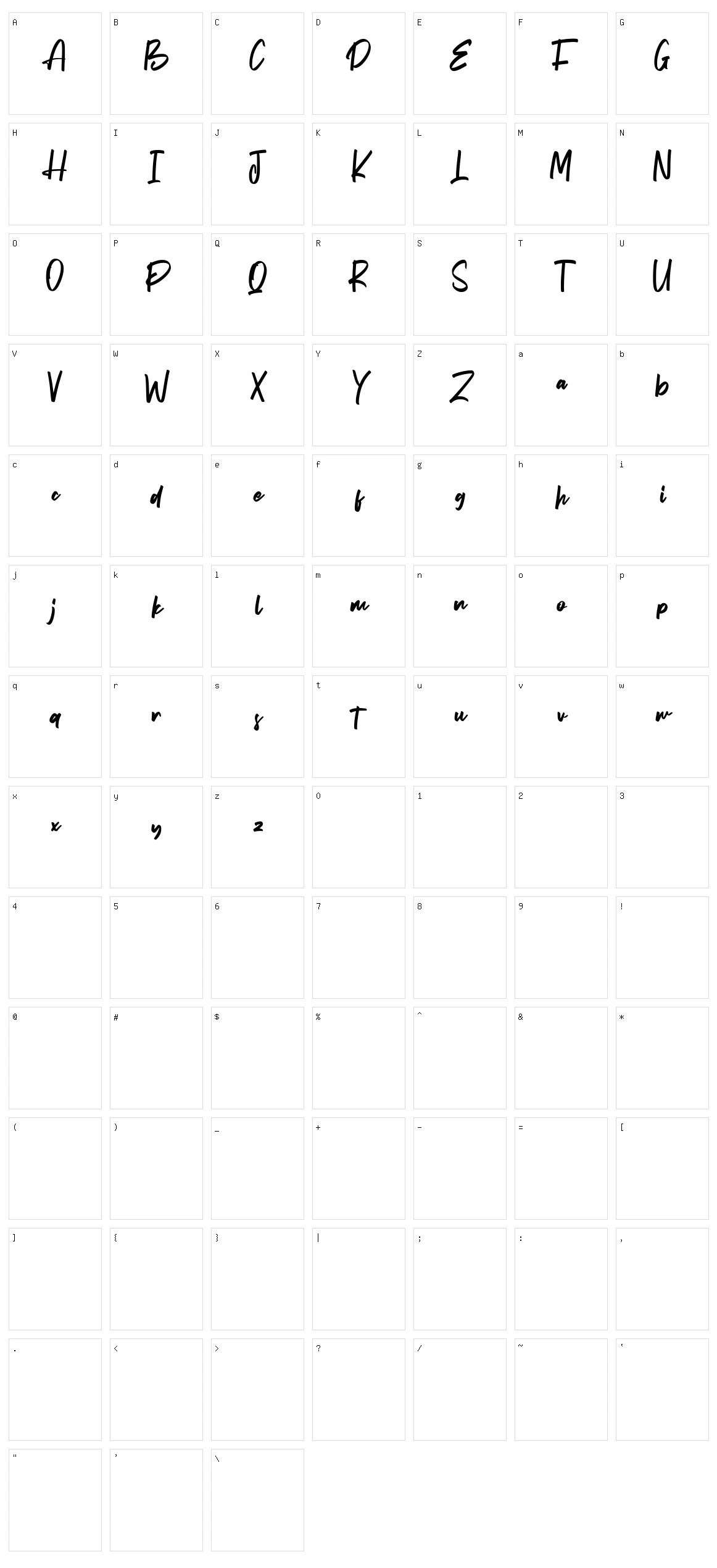 Peacfull Character Set