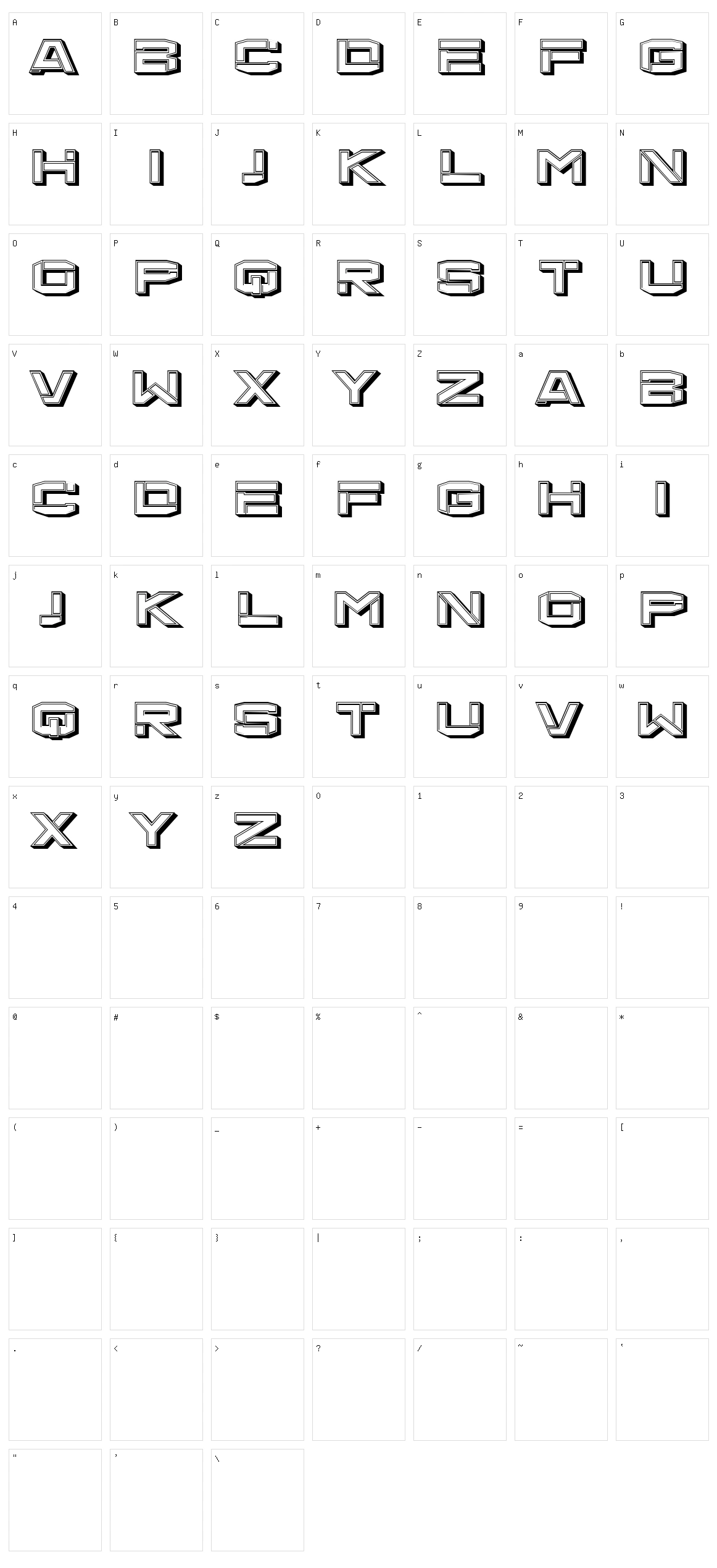 Perdite Character Set