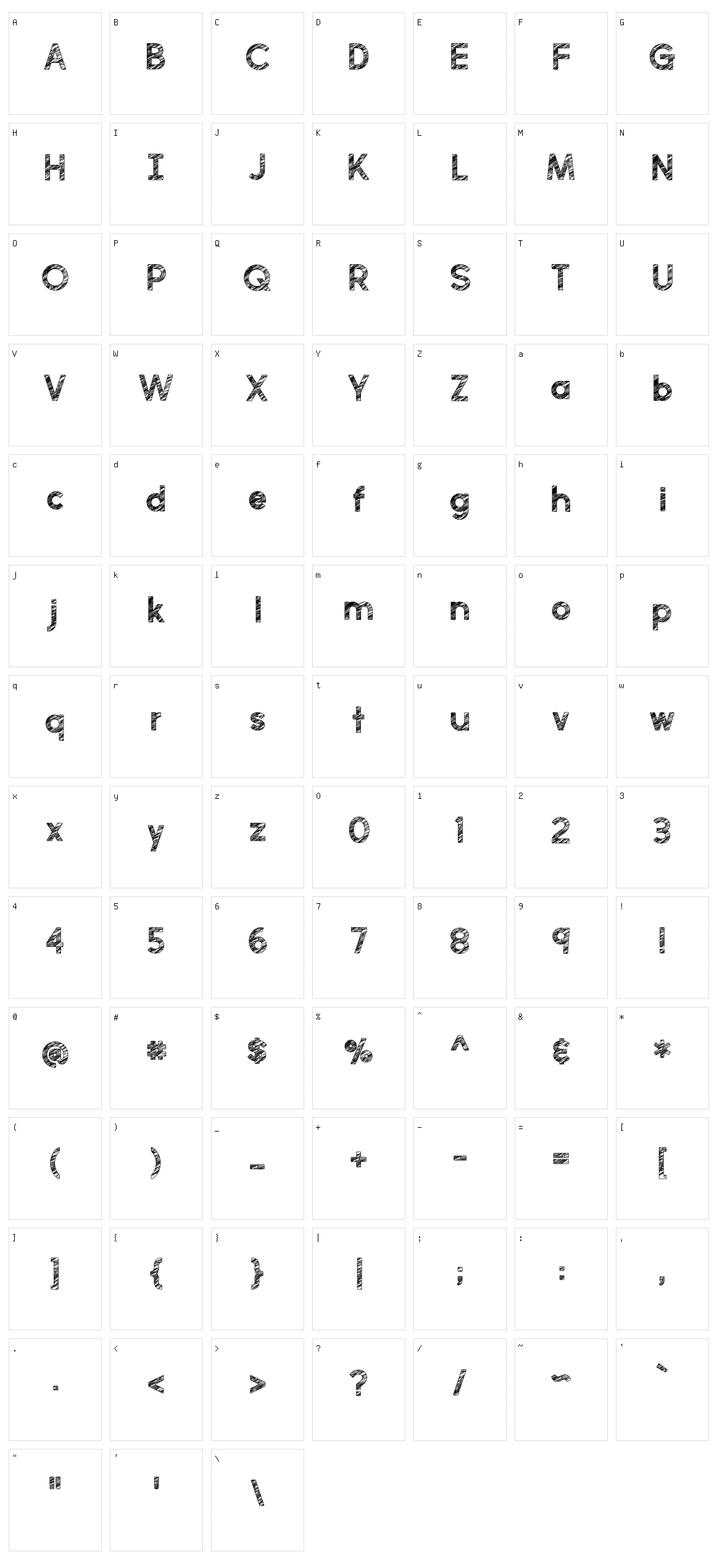 Perfectly Scratchy Character Set