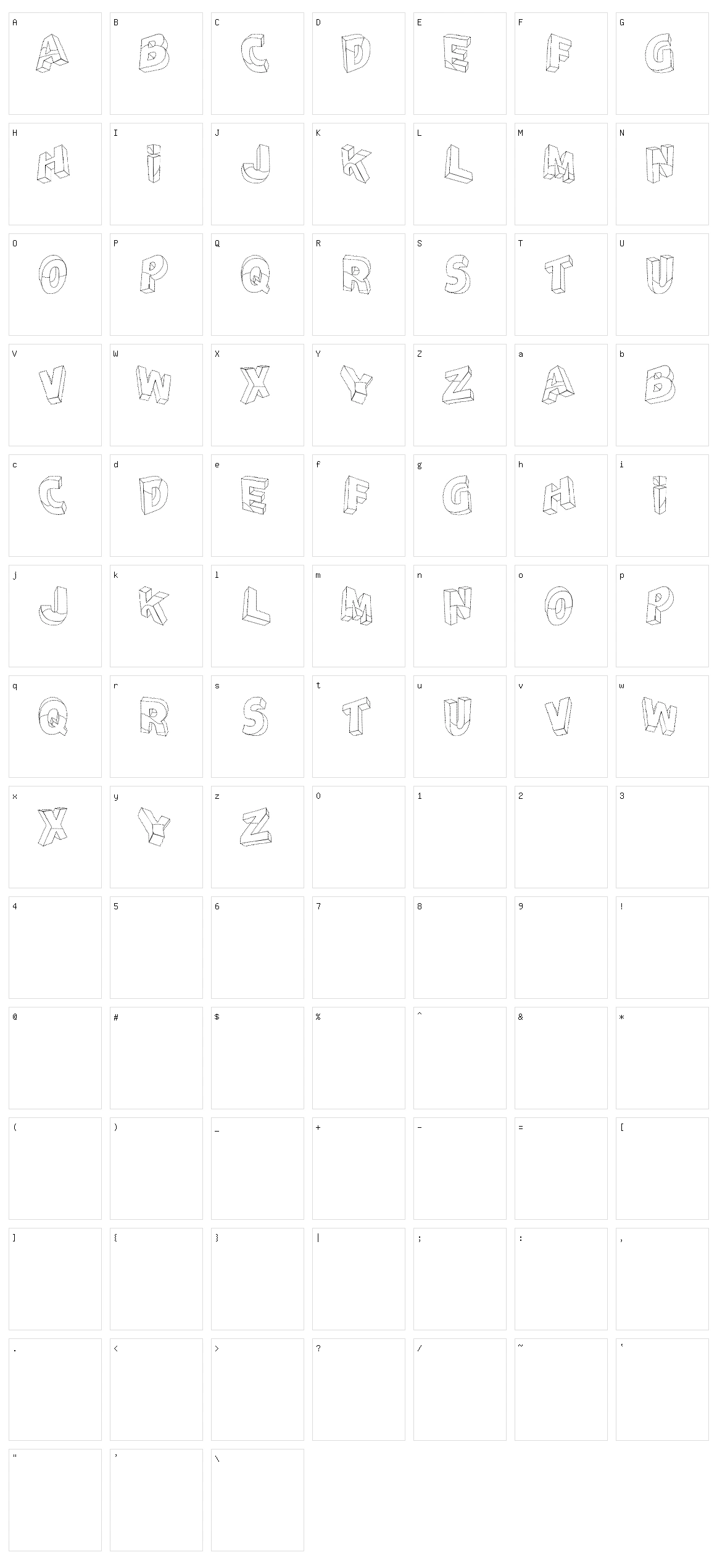Perspectivo TFB Character Set