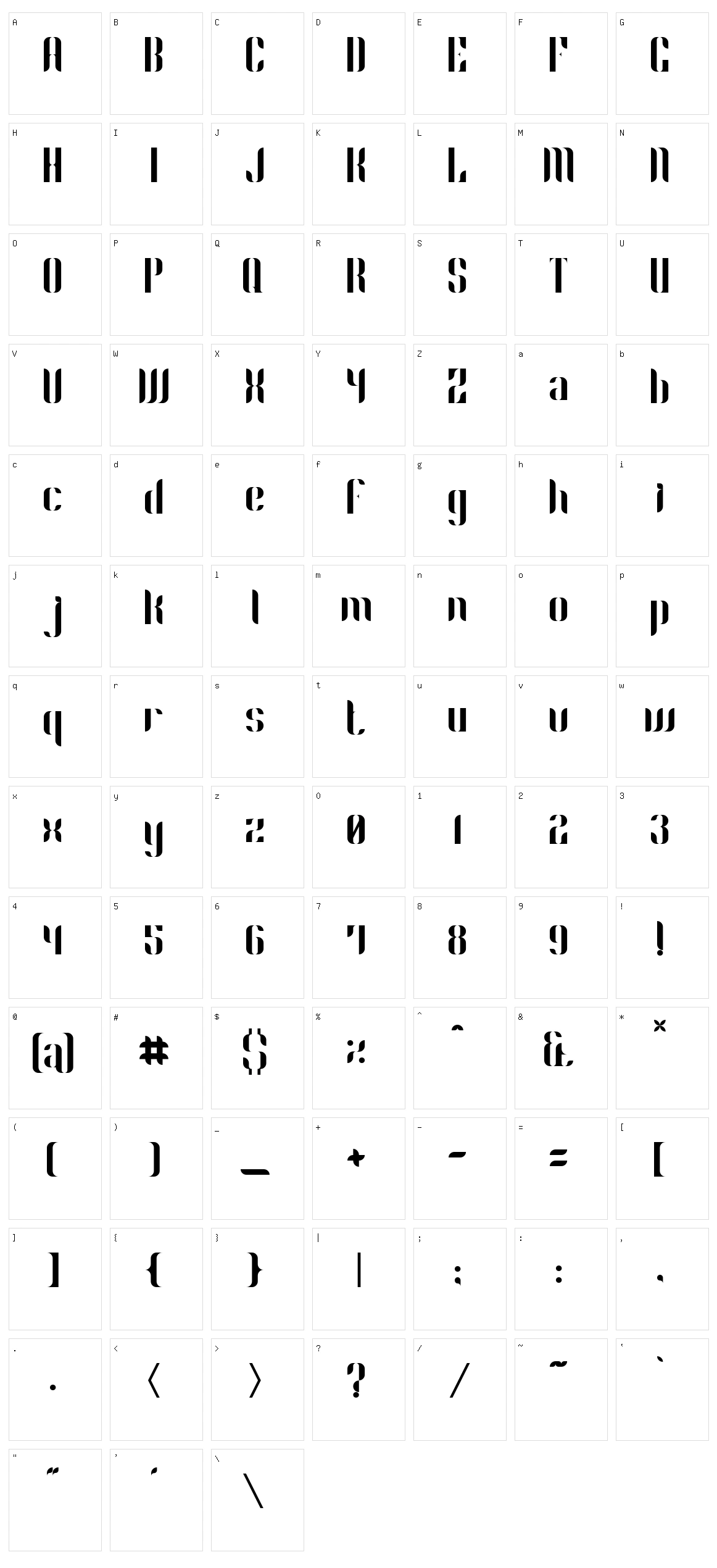 Phyllon Character Set